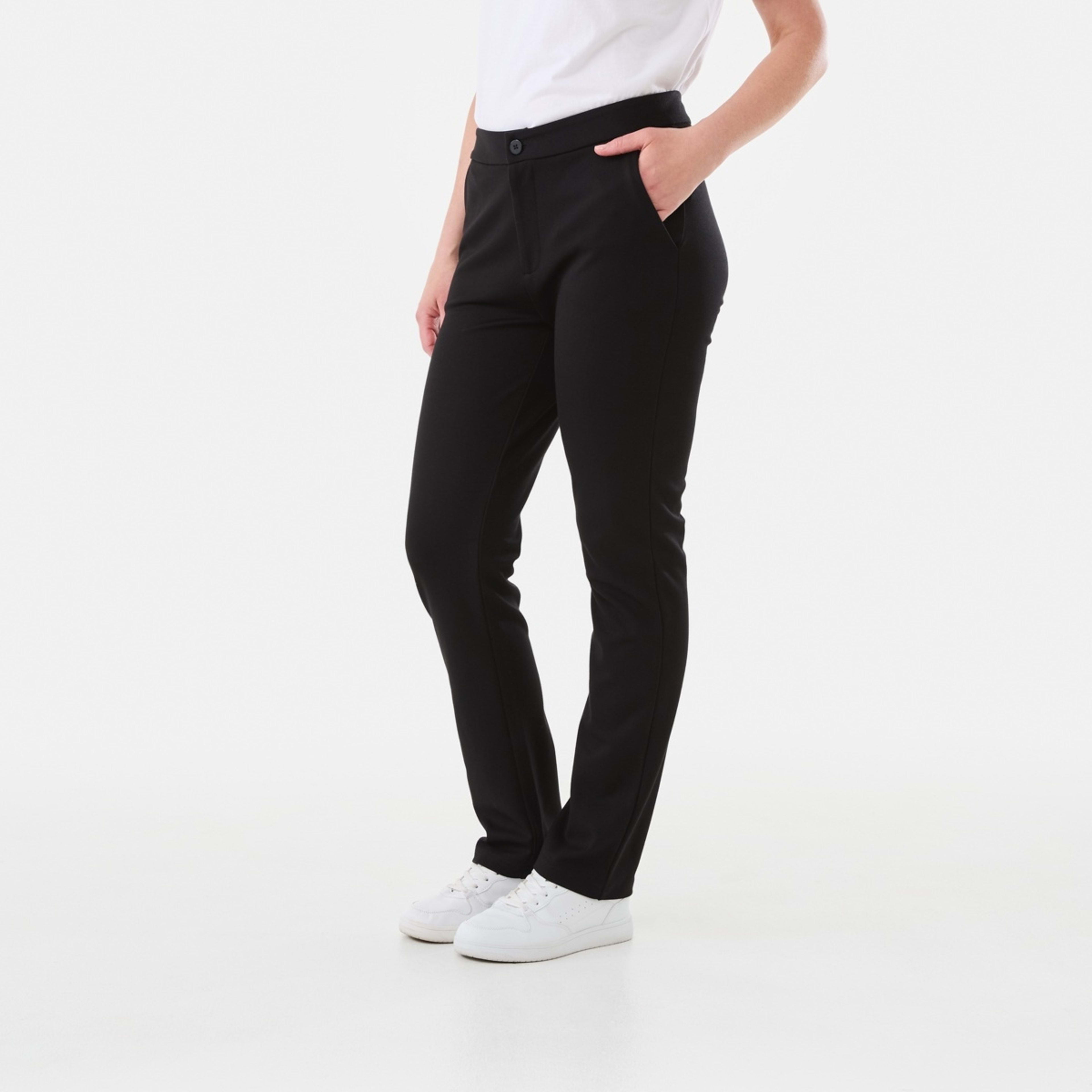 2 Slim Ponte Work Pants Black, 2 of 5