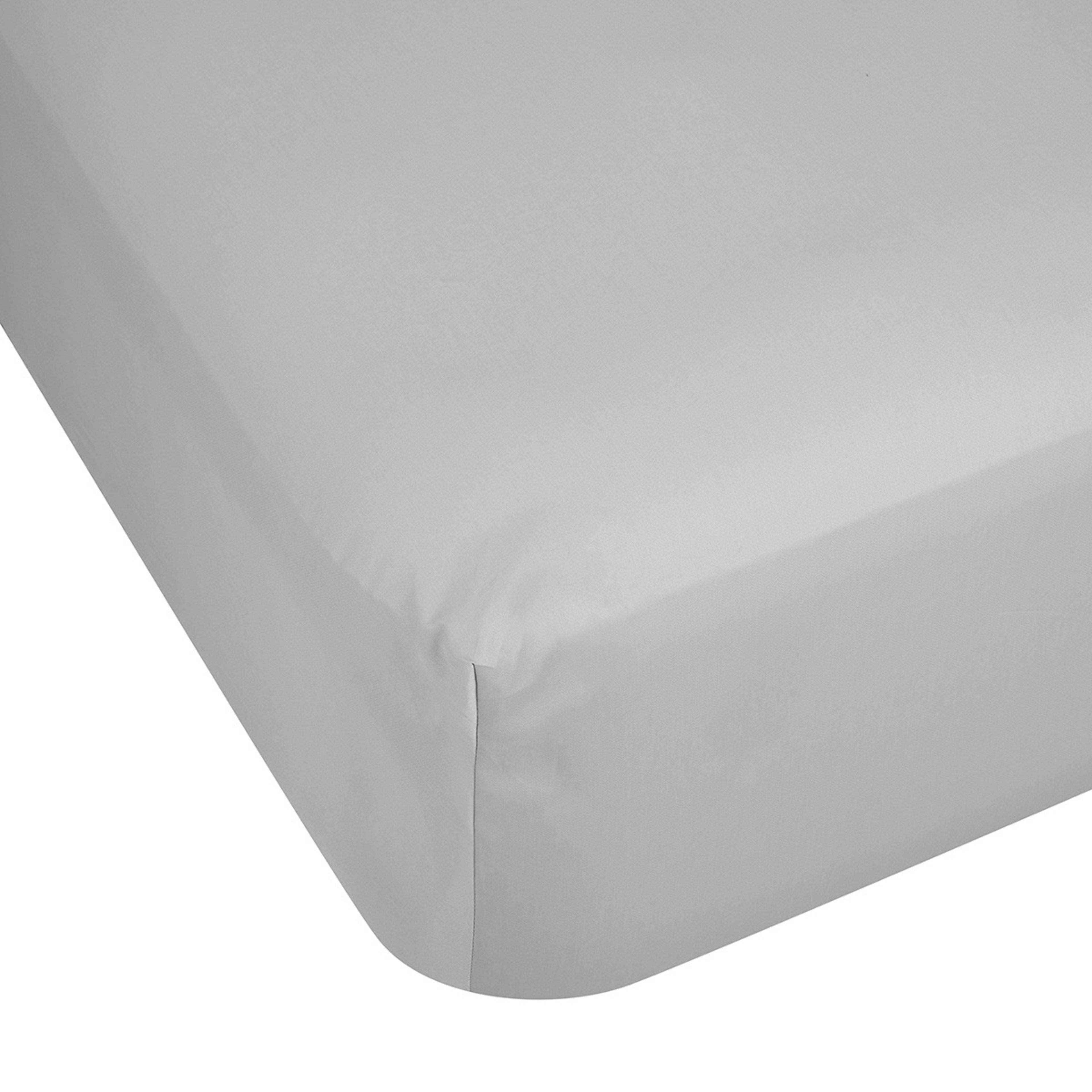 1 500 Thread Count Australian Grown Cotton Fitted Sheet - King Bed, Silver