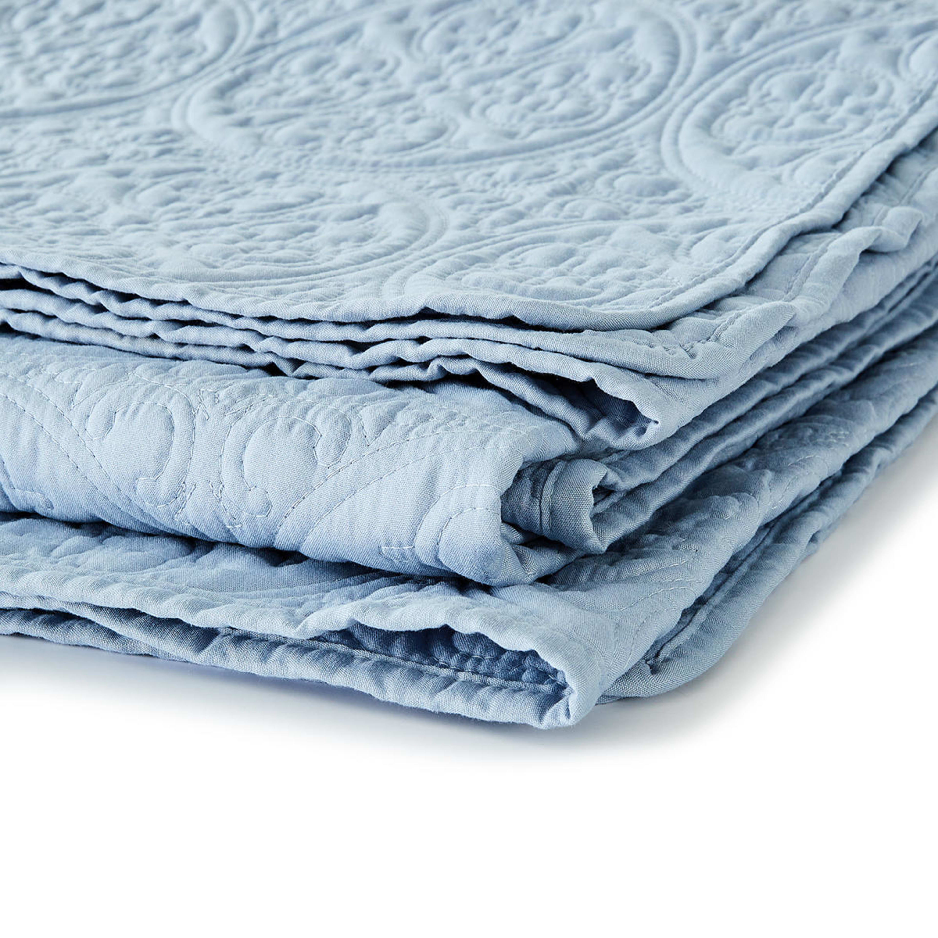 Aria Coverlet Queen/King Bed, Blue Kmart