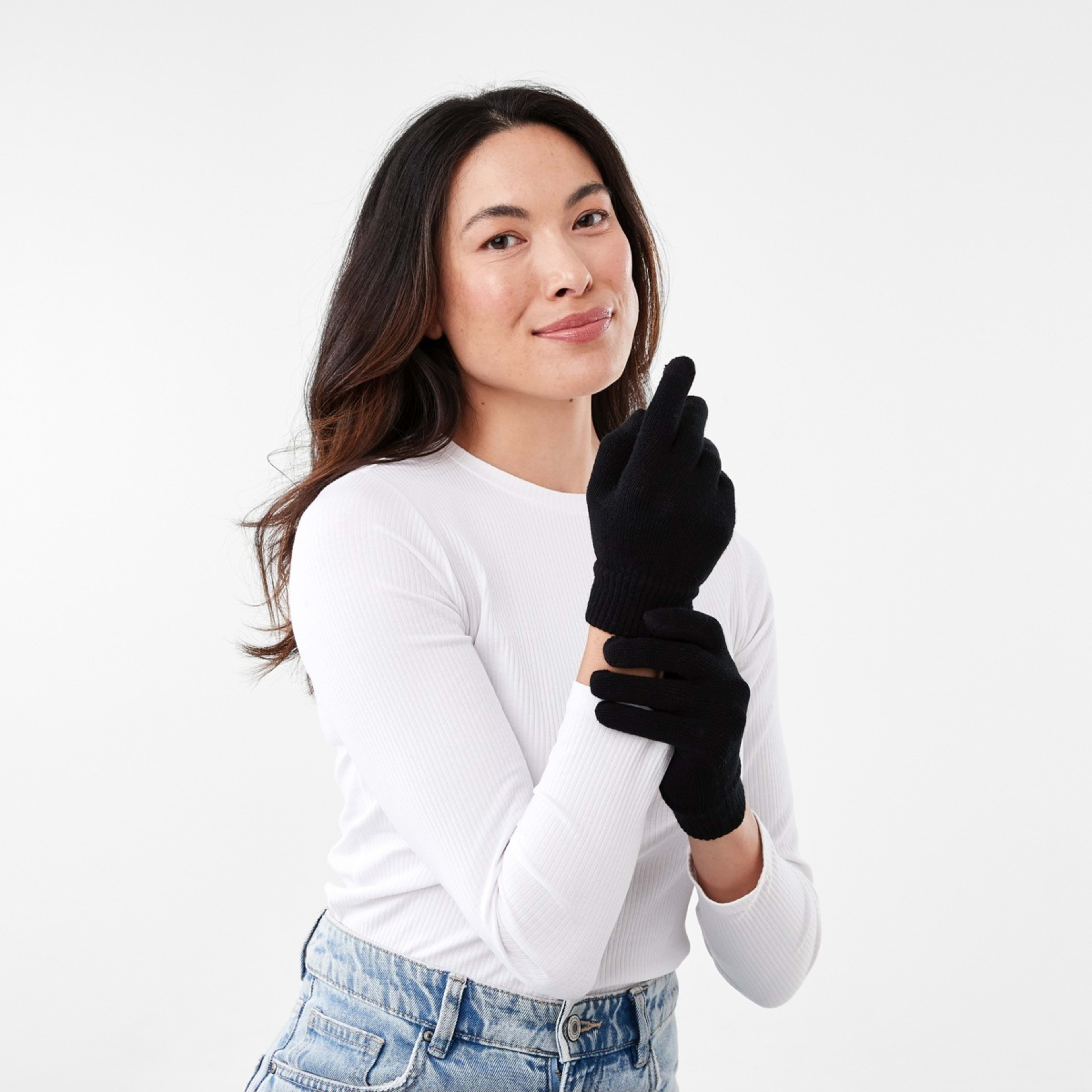 3 Touchscreen Gloves Black, 3 of 3