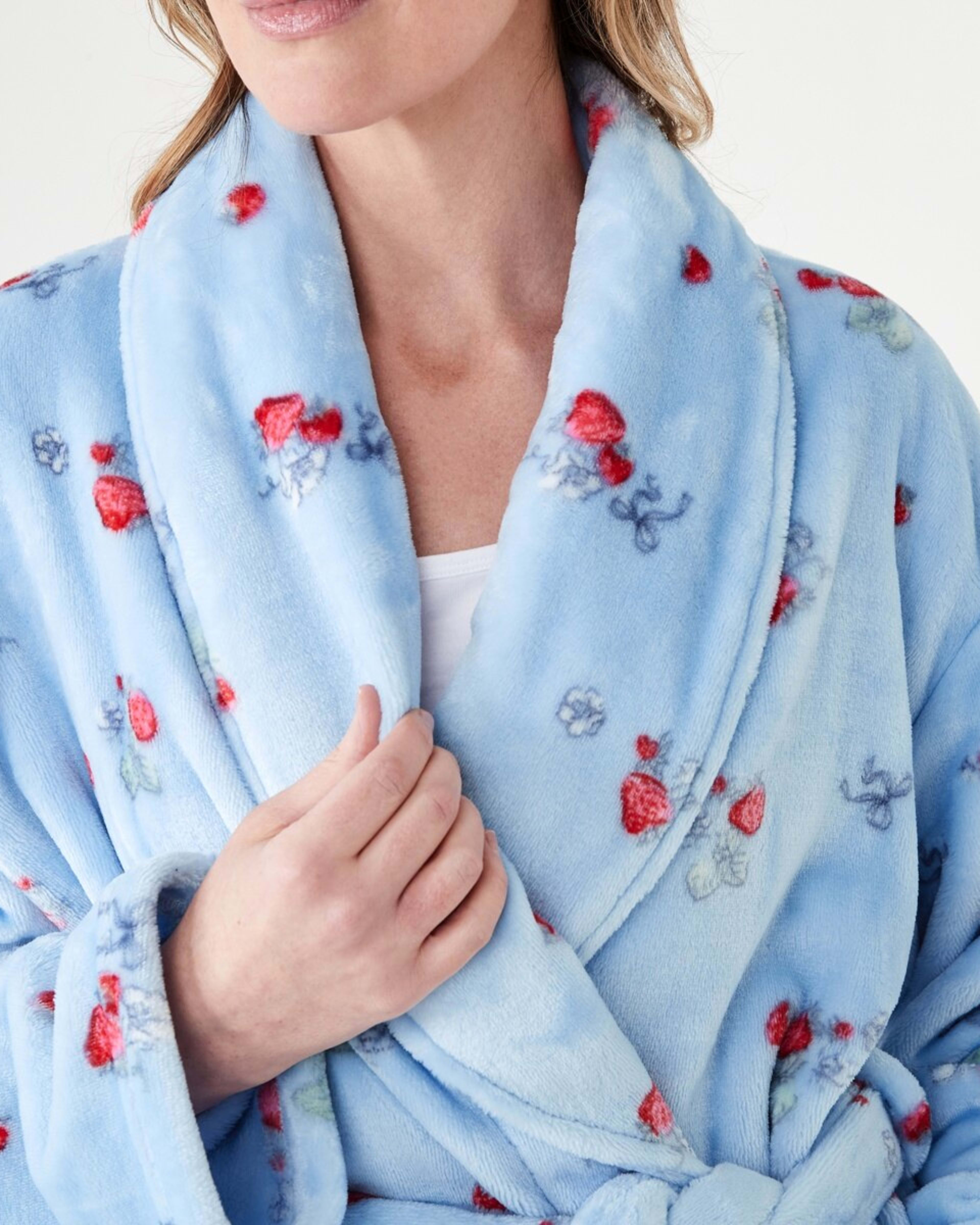 5 Printed Fleece Gown HALO BERRY HALOGEN BLUE, 5 of 7