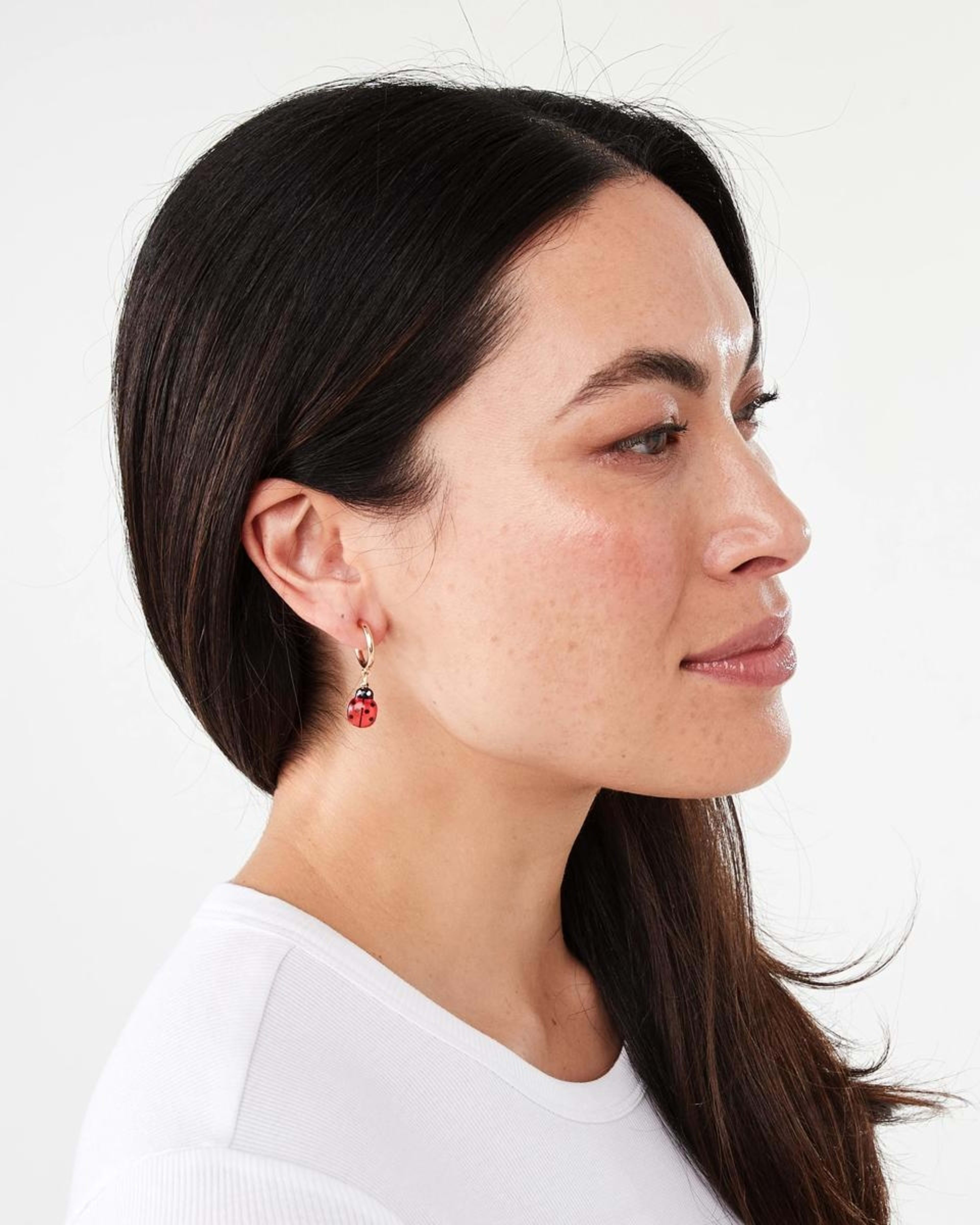 4 3 Pack Tulip Bug Hoop Earrings - Gold Tone Gold, 4 of 5