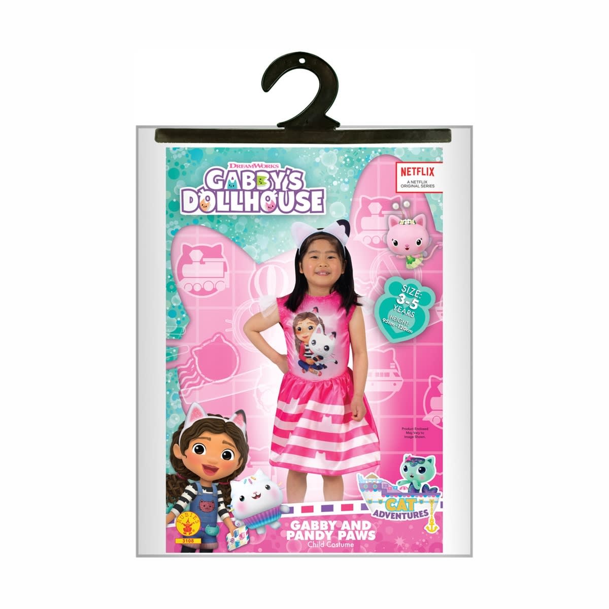 DreamWorks Gabby's Dollhouse Gabby and Pandy Paw Costume Ages 35 Kmart