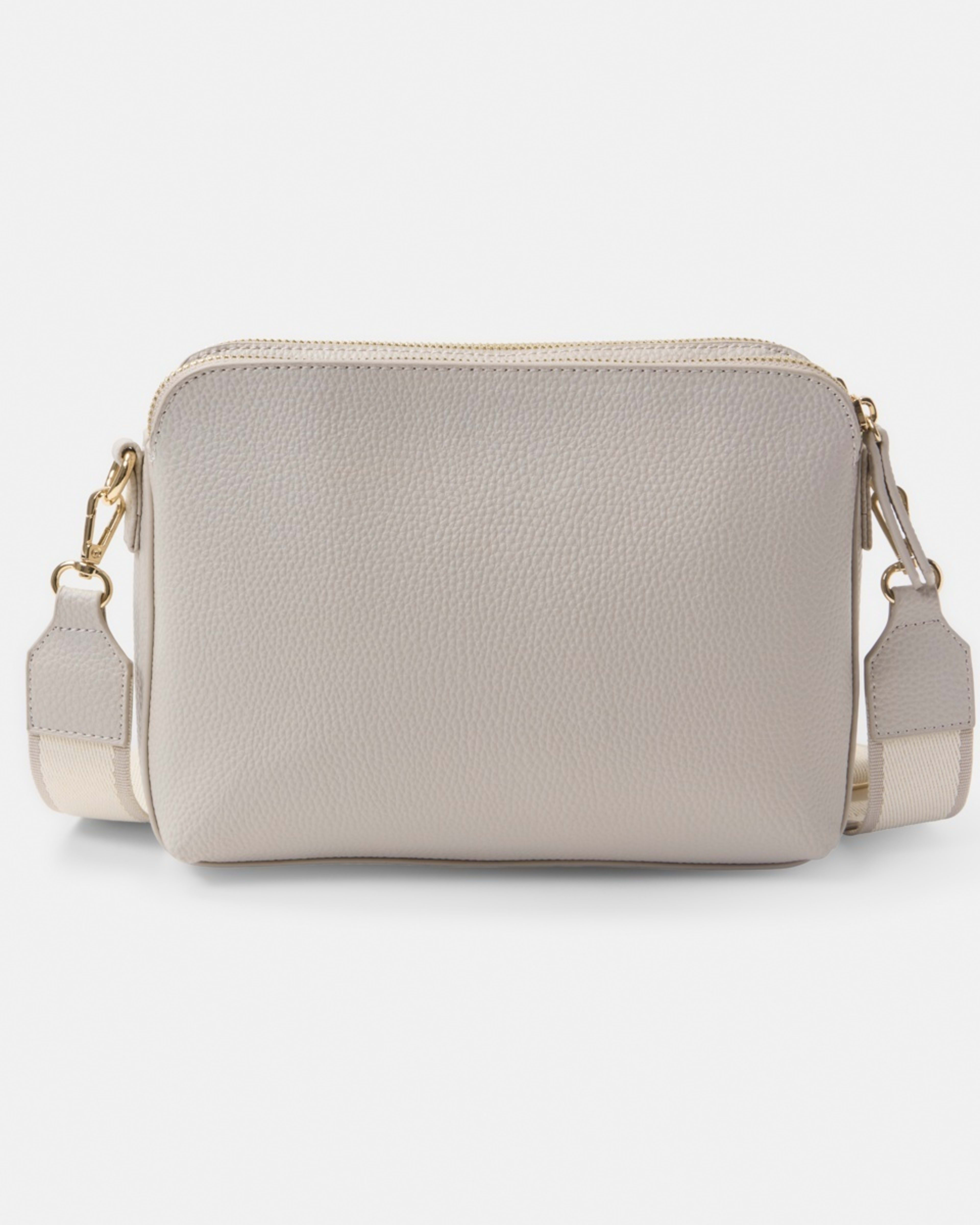 1 Double Pocket Crossbody Bag SMOKEY TAUPE, 1 of 6