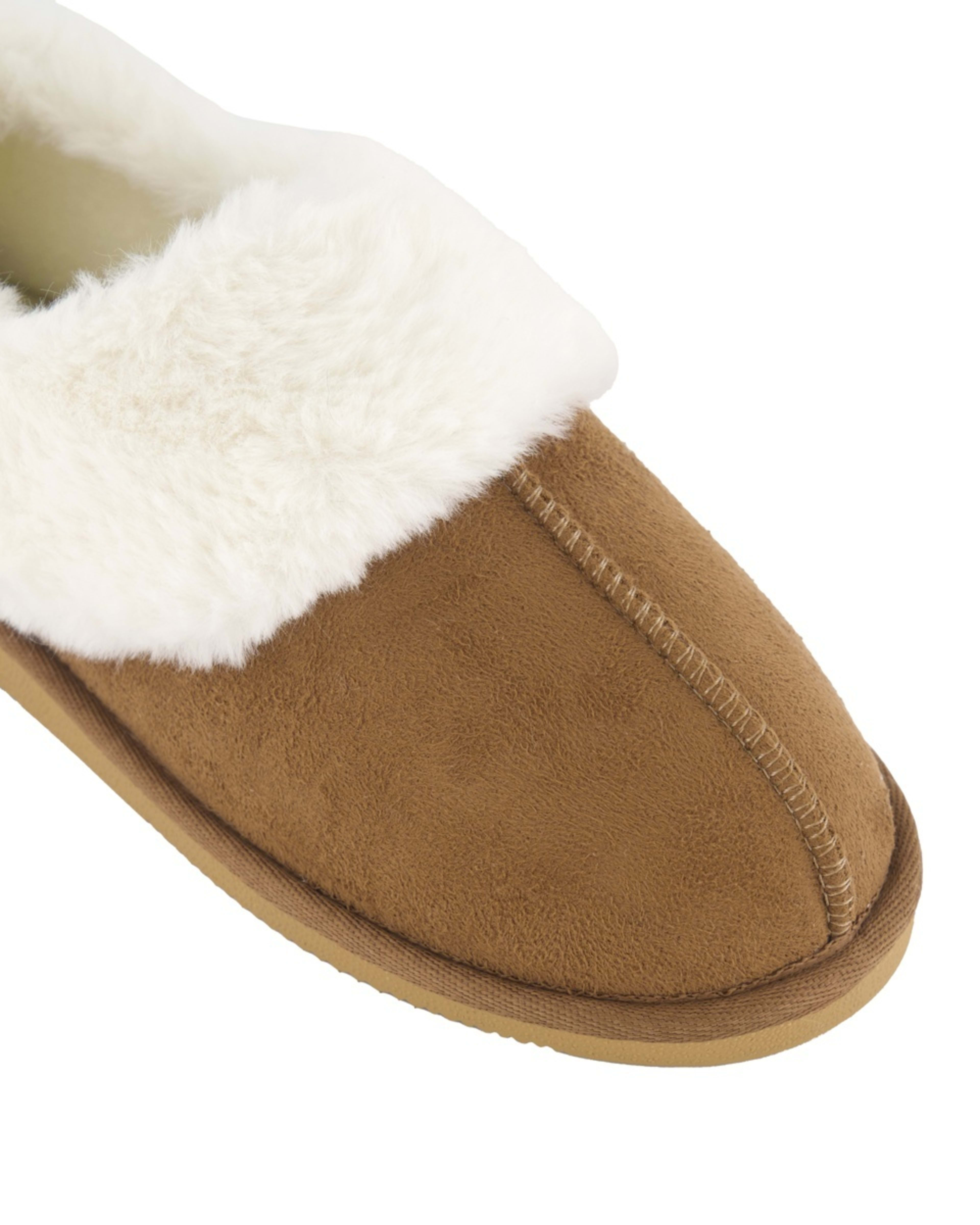 3 Comfort Microsuede Slippers Chestnut, 3 of 3