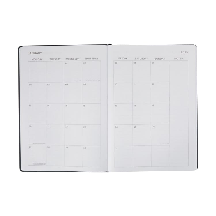 2025 A4 Daily Diary Charcoal Kmart