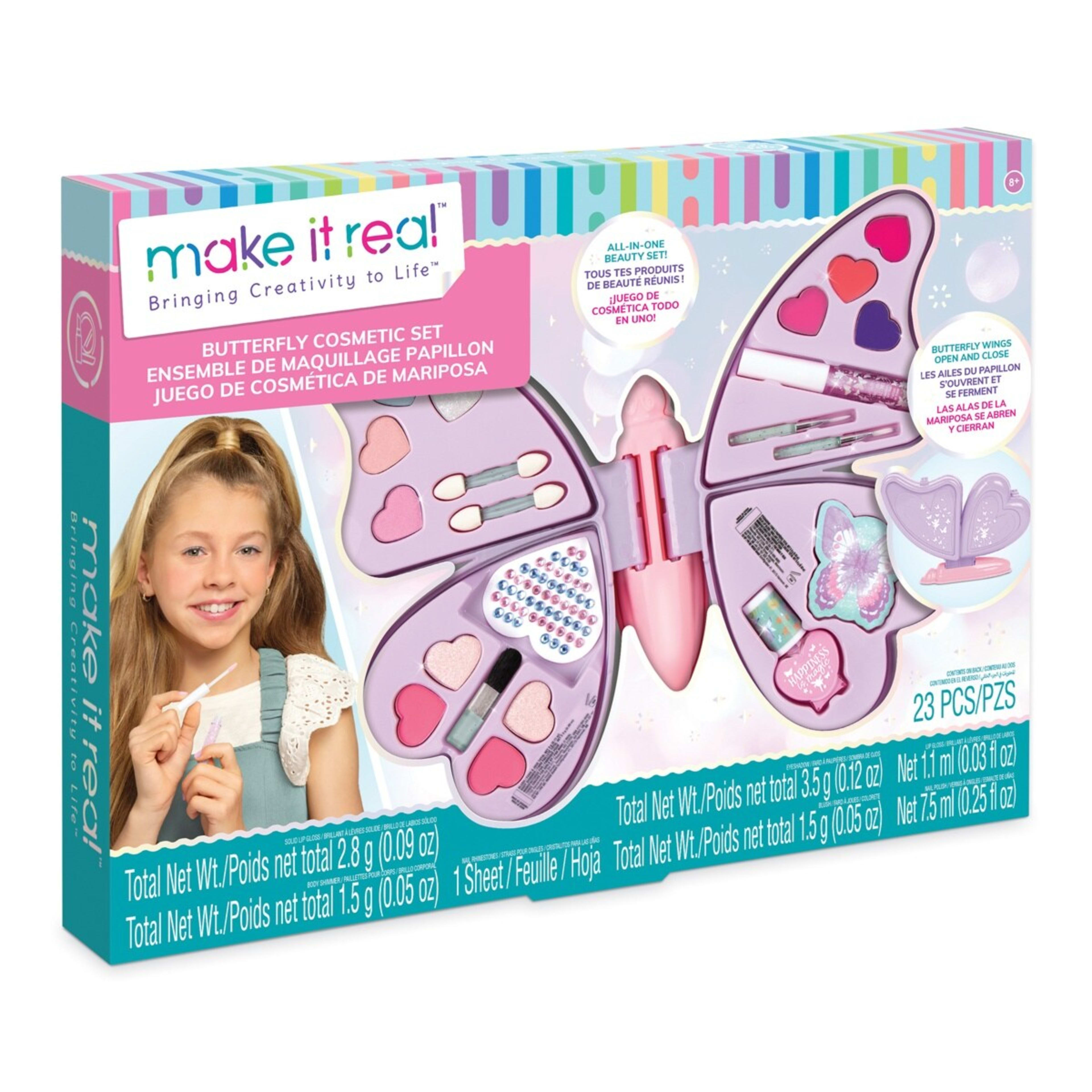 1 23 Piece Make It Real Butterfly Cosmetic Set