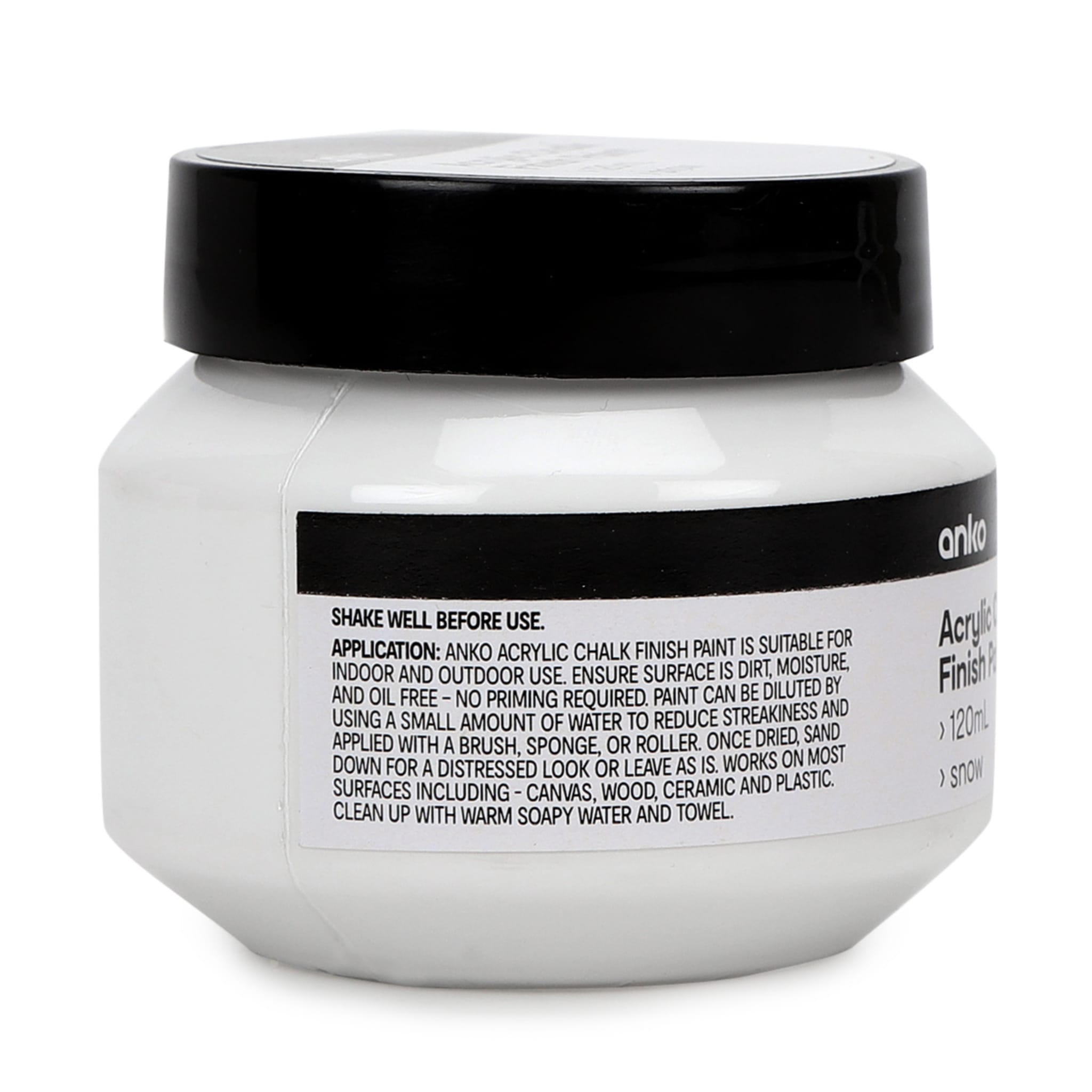 Acrylic Chalk Finish Paint Snow Kmart