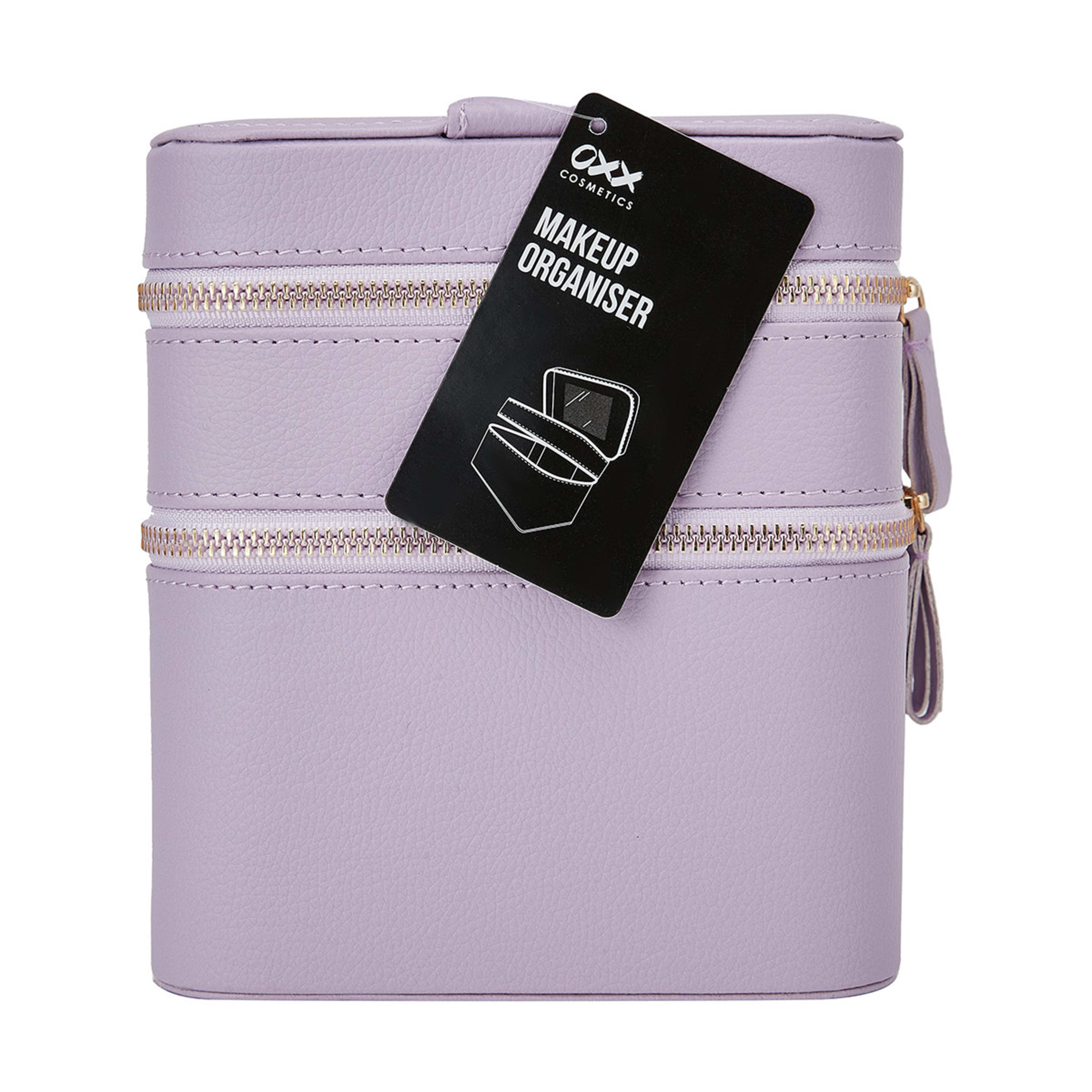 OXX Cosmetics Double Tier Makeup Organiser Purple Kmart