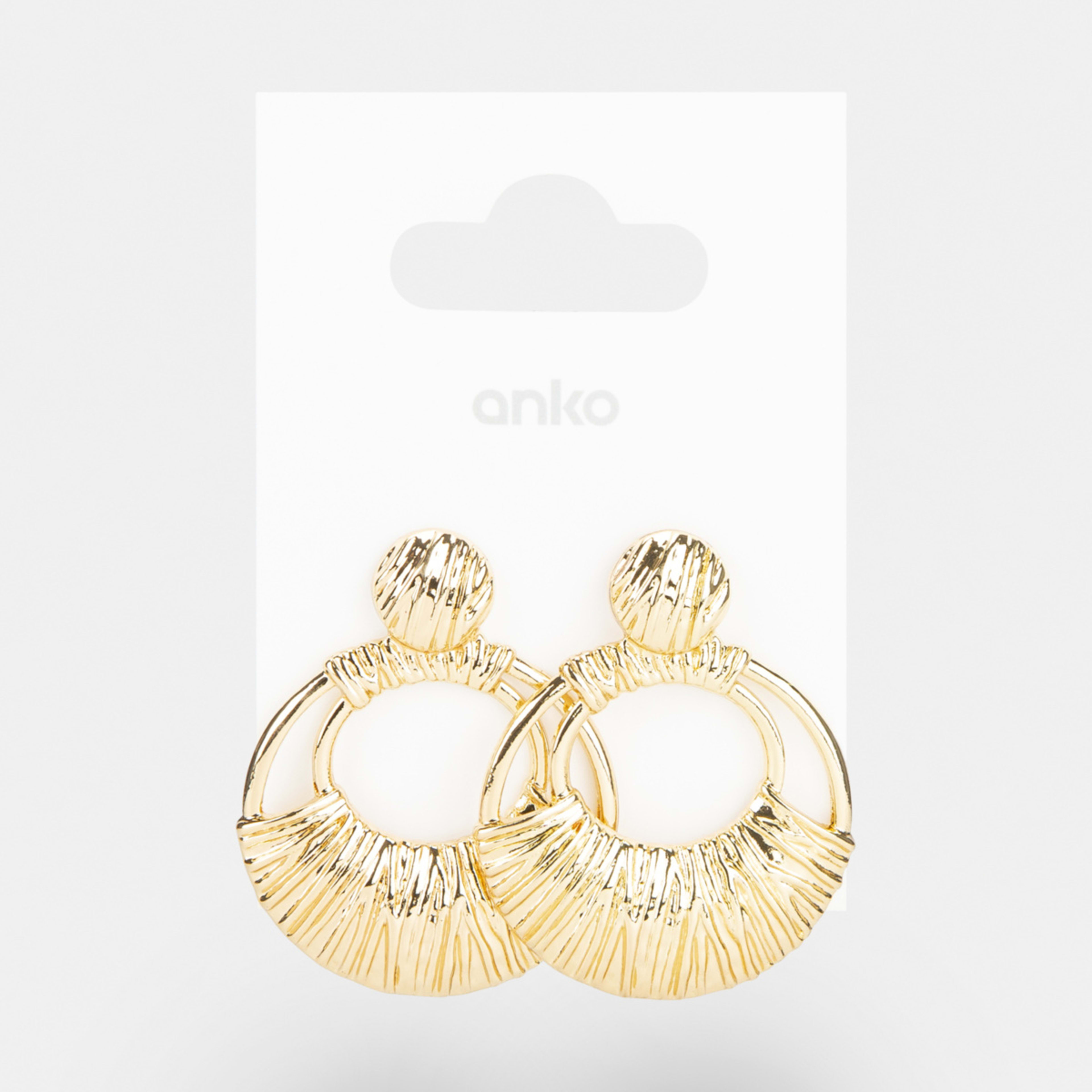 5 Door Knocker Earrings - Gold Tone, 5 of 5