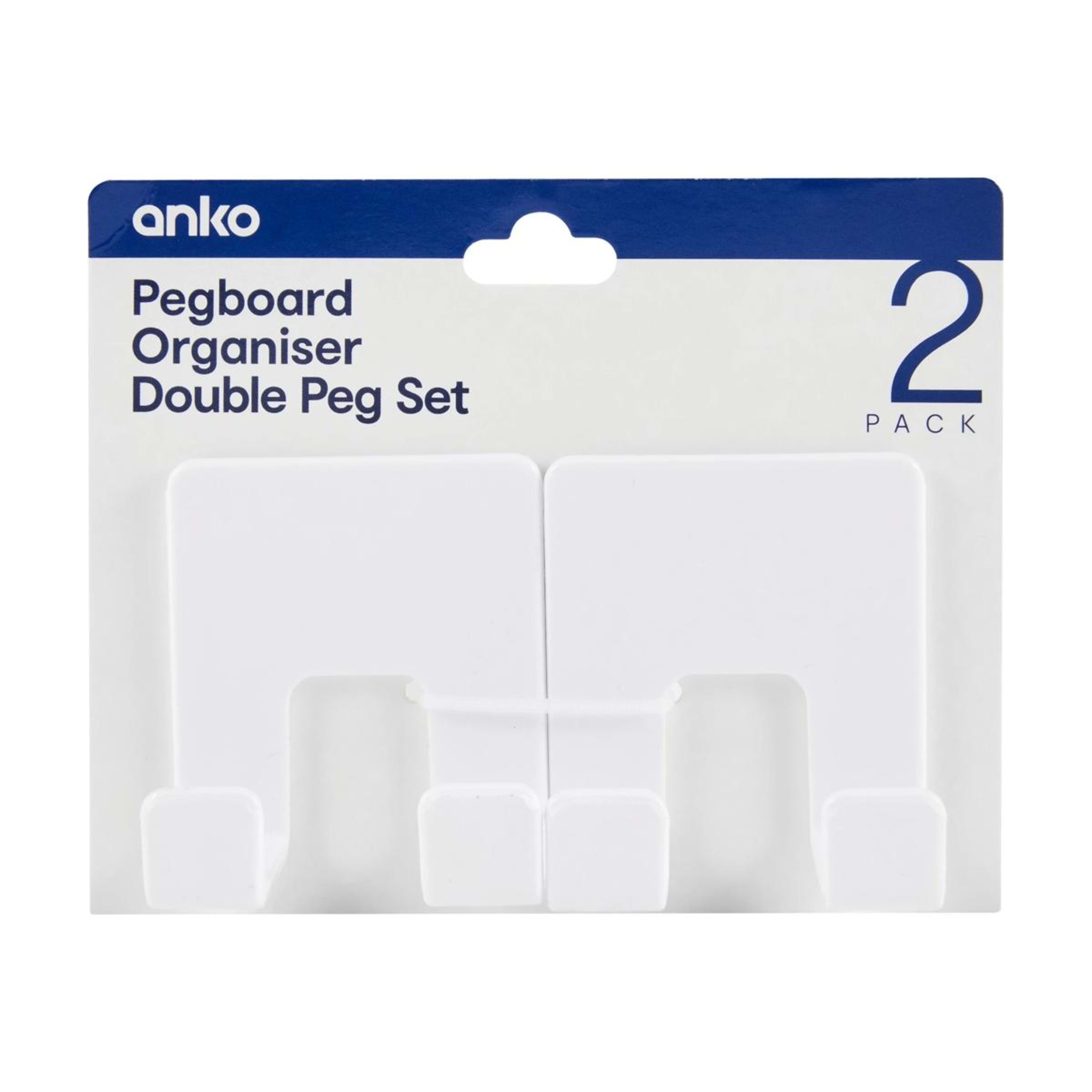 6 2 Pack Pegboard Organiser Double Peg Set, 6 of 6