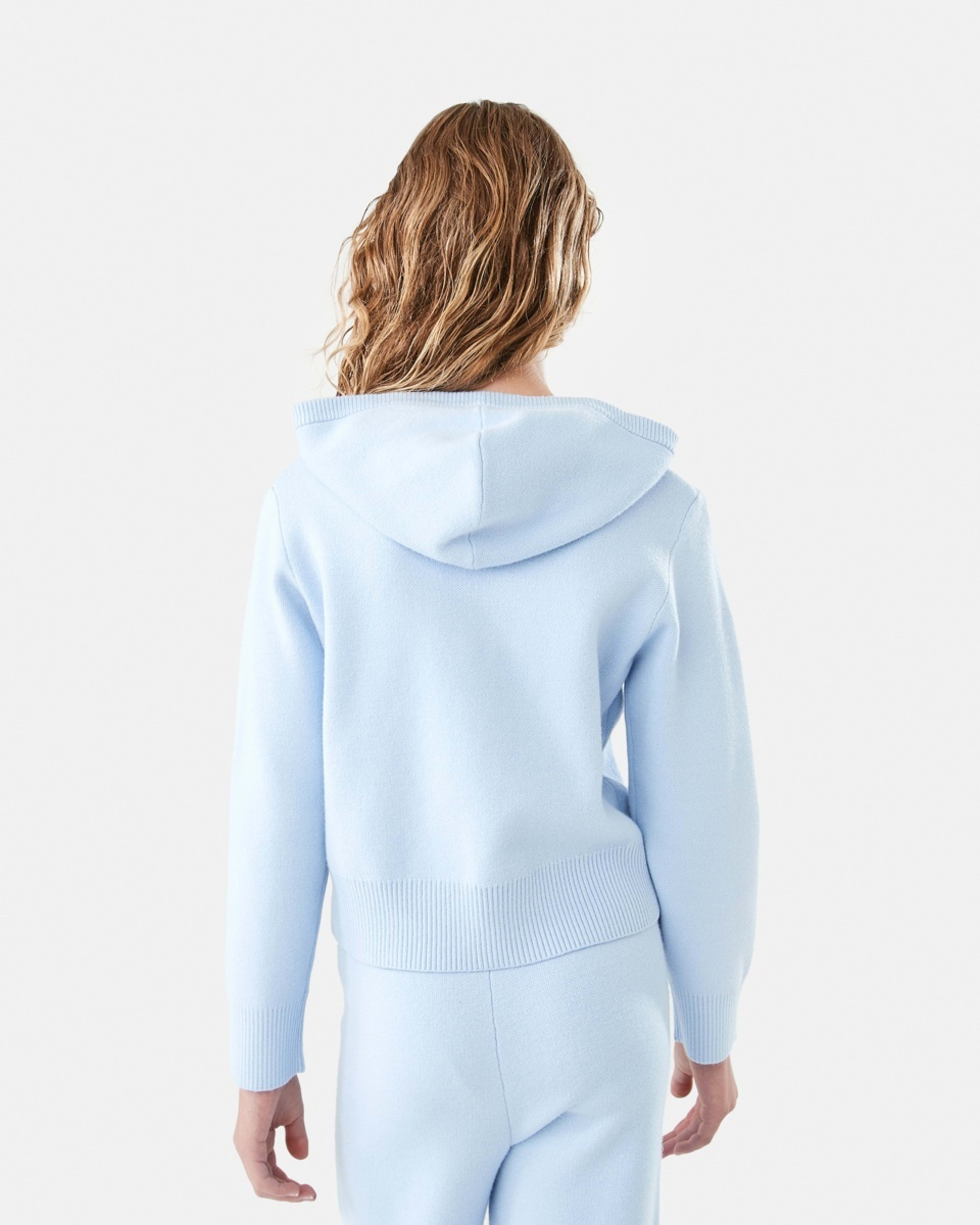 2 Bonded Knit Hoodie Doll Blue, 2 of 10