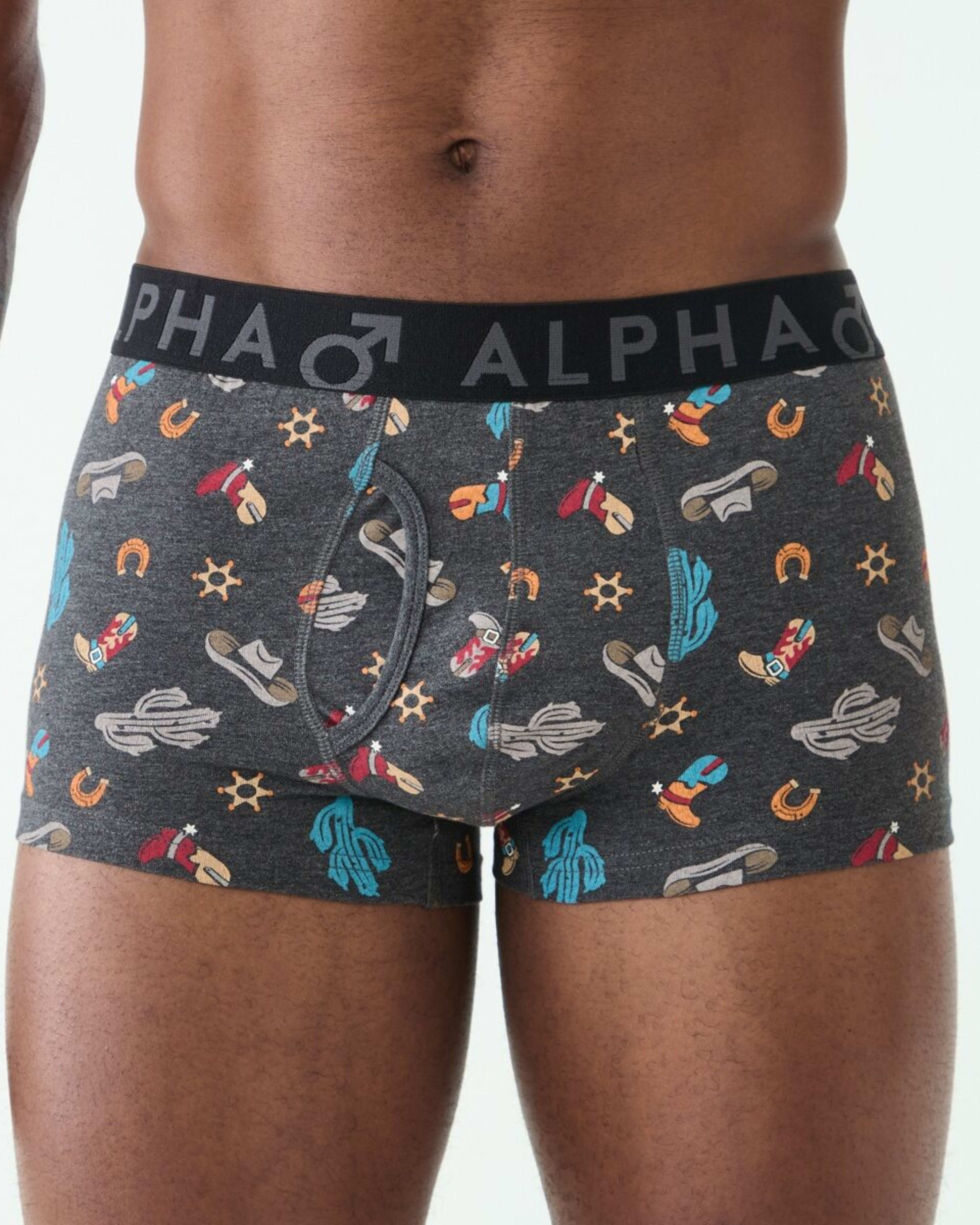 4 3 Pack Fly Front Print Trunks Yee Haw, 4 of 8