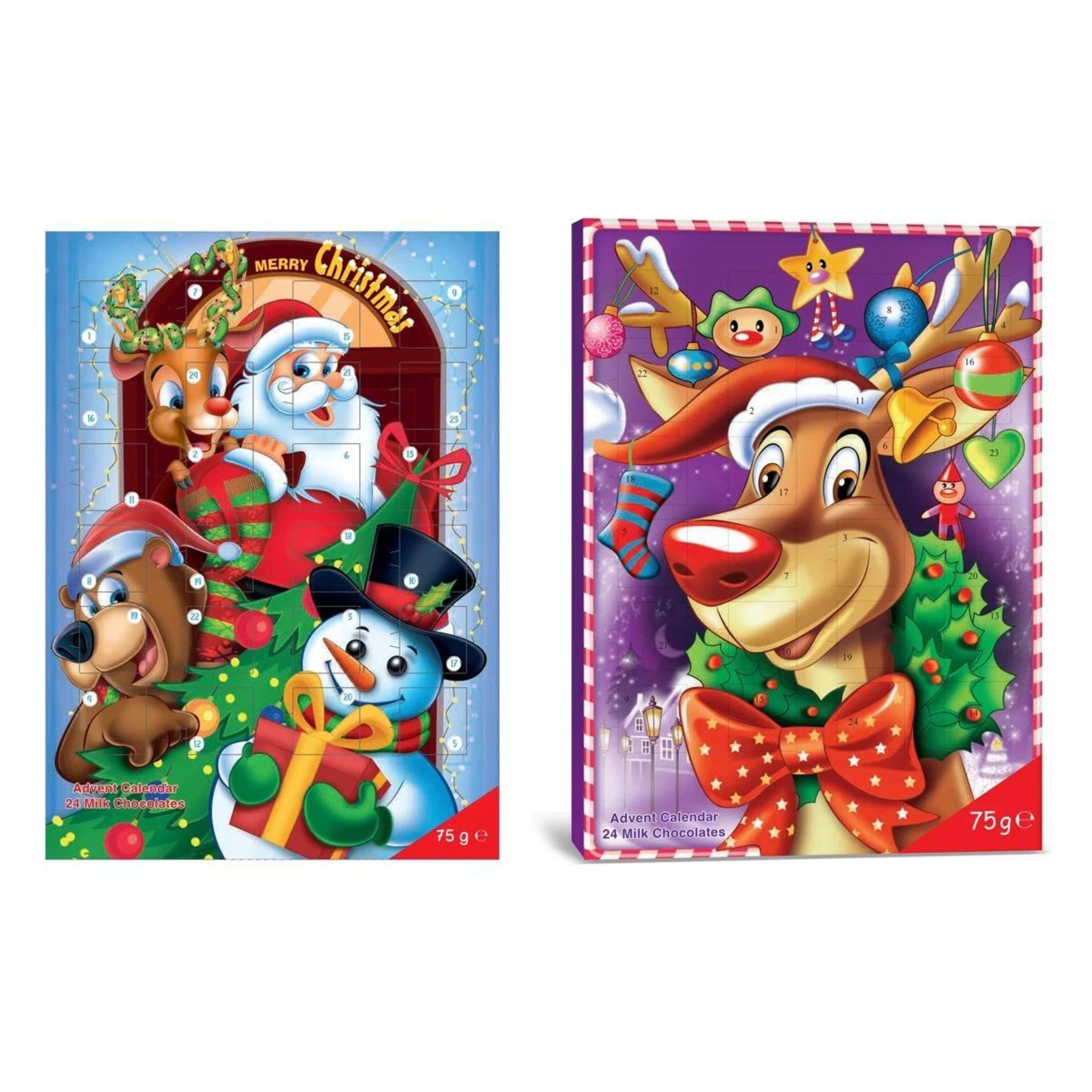 1 Santa or Reindeer Chocolate Advent Calendar 75g - Assorted, 1 of 3