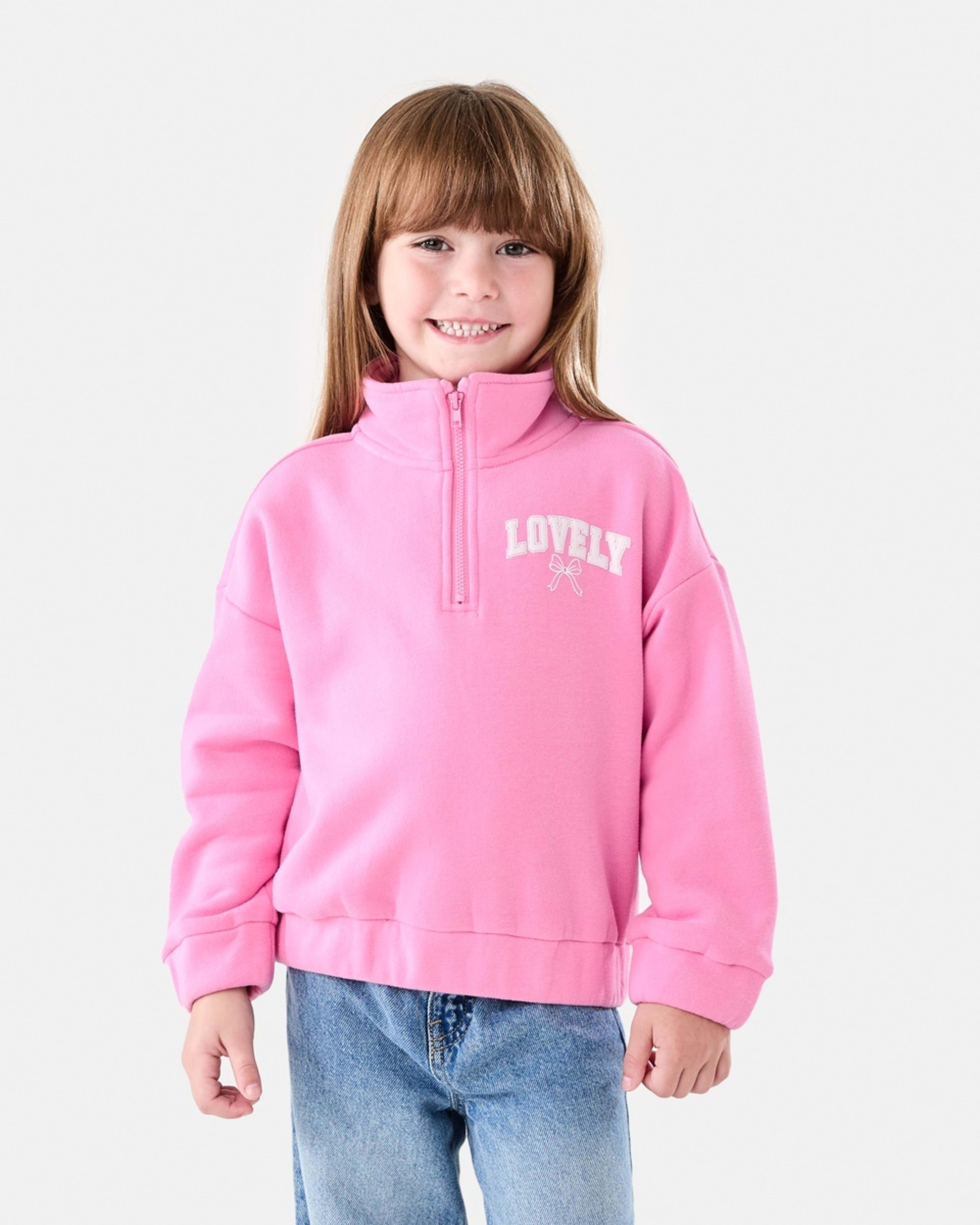 1 Quarter Zip Fleece Sweatshirt Lovely