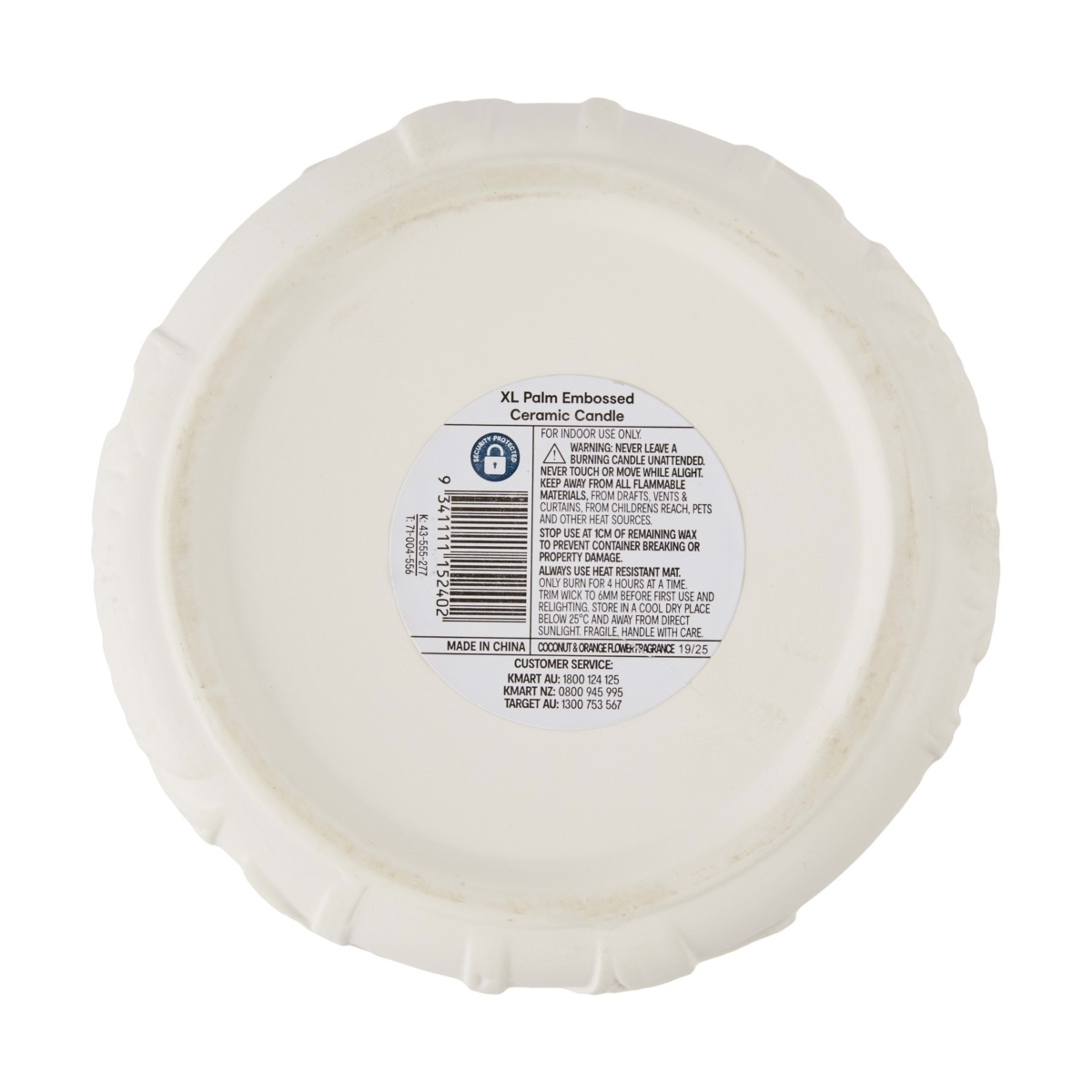 5 XL Palm Embossed Ceramic Candle, 5 of 5