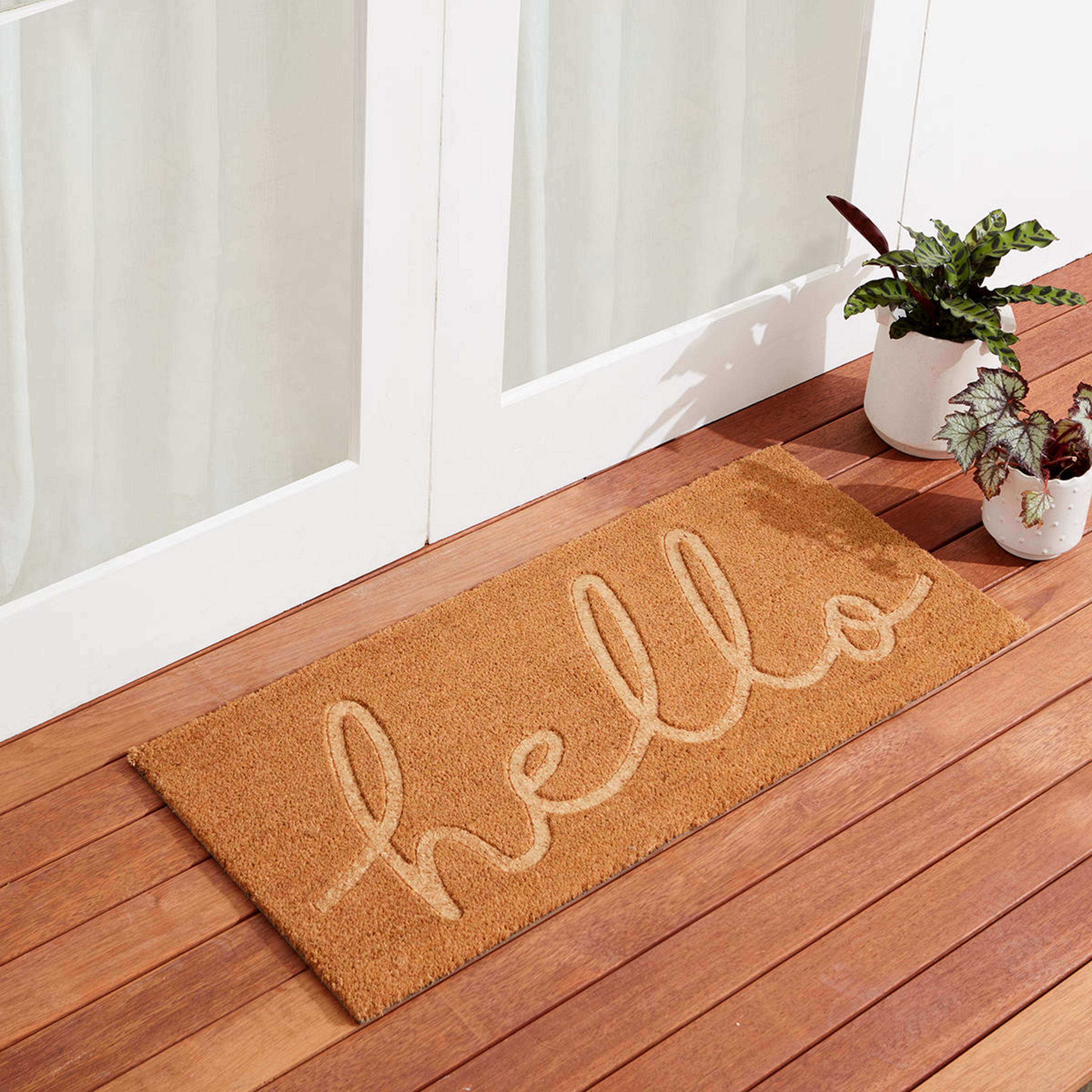 1 Hello Debossed Doormat, 1 of 5