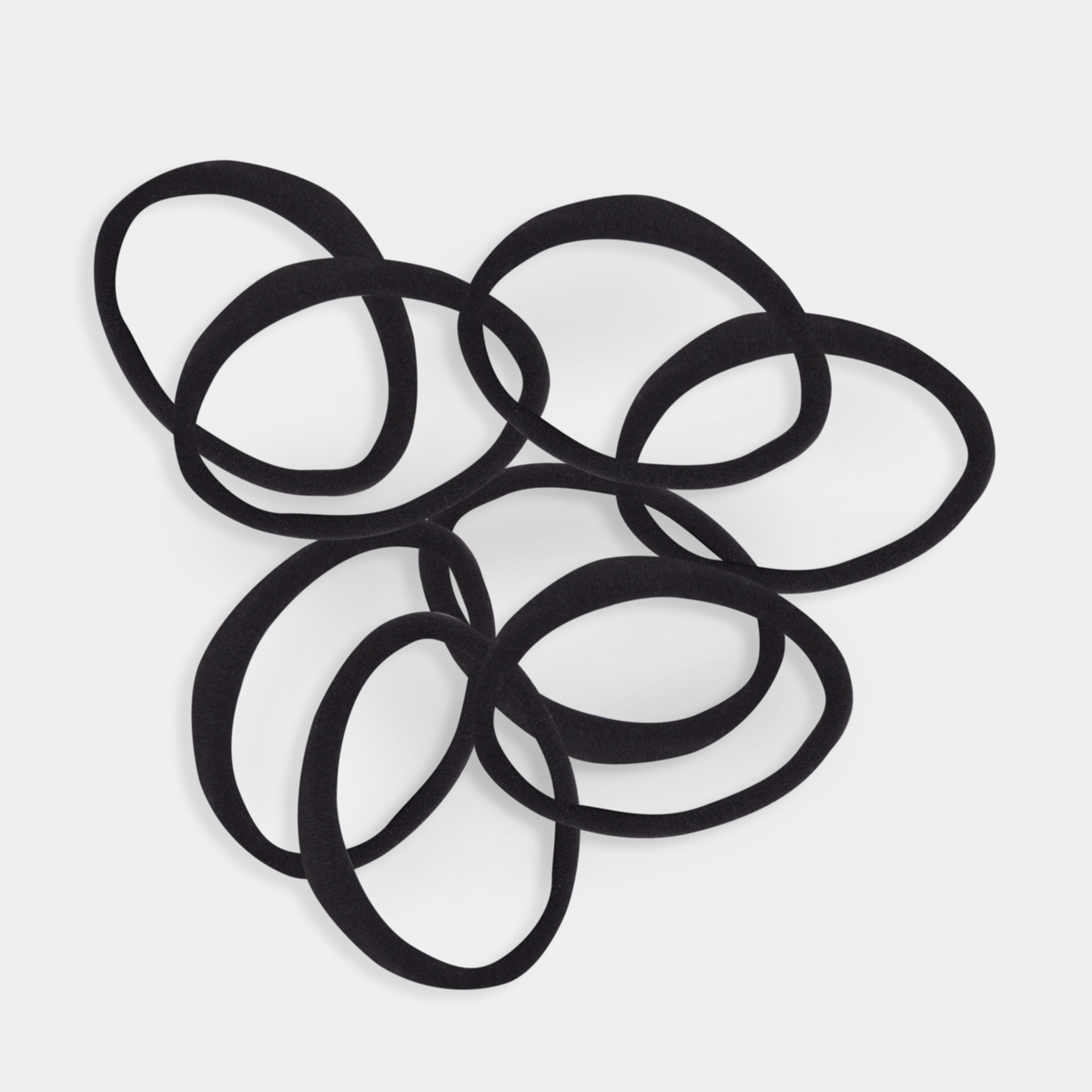 1 8 Pack Extra Large Soft Ponytailers - Black