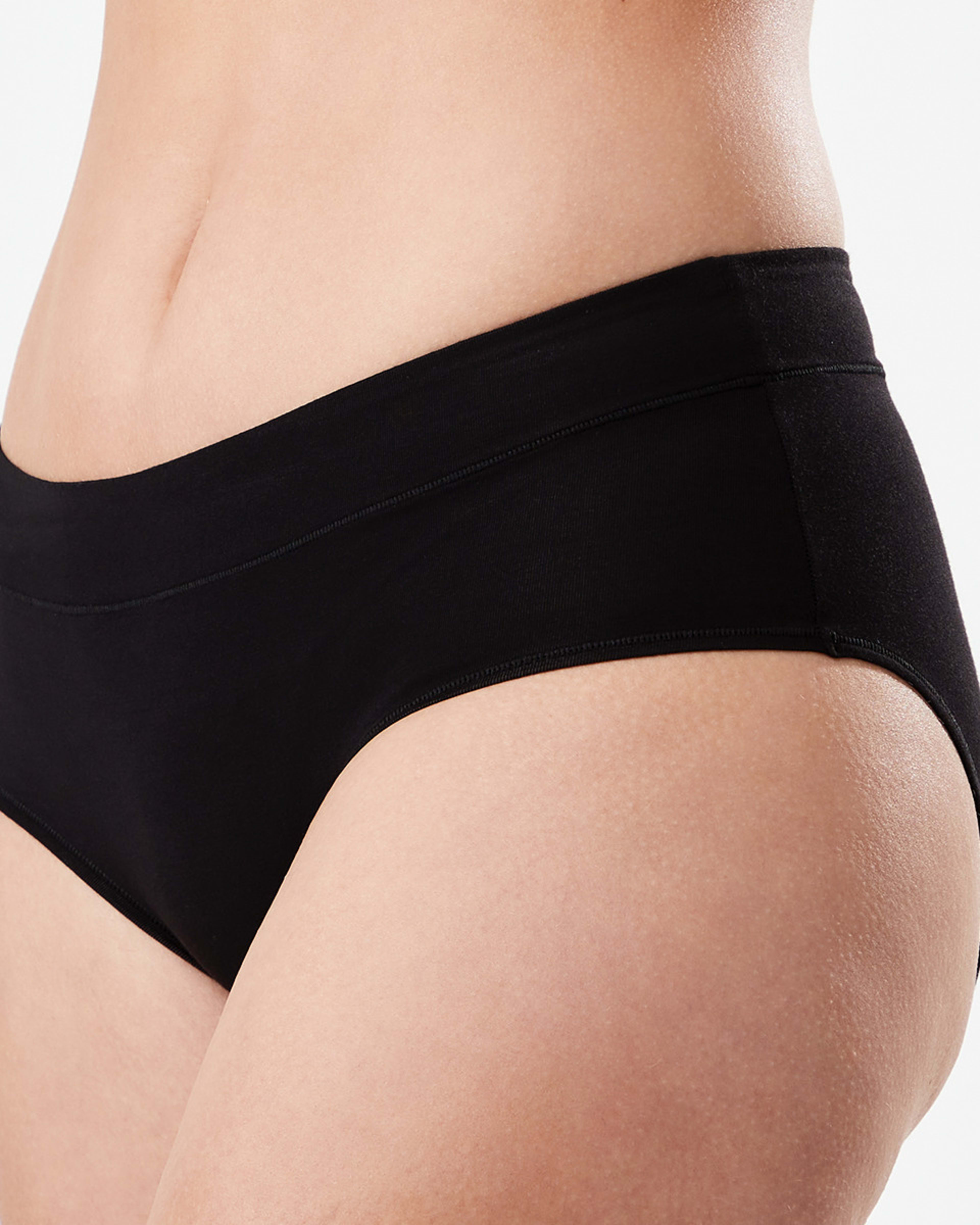 2 3 Pack Bamboo Blend Midi Briefs Black, 2 of 7