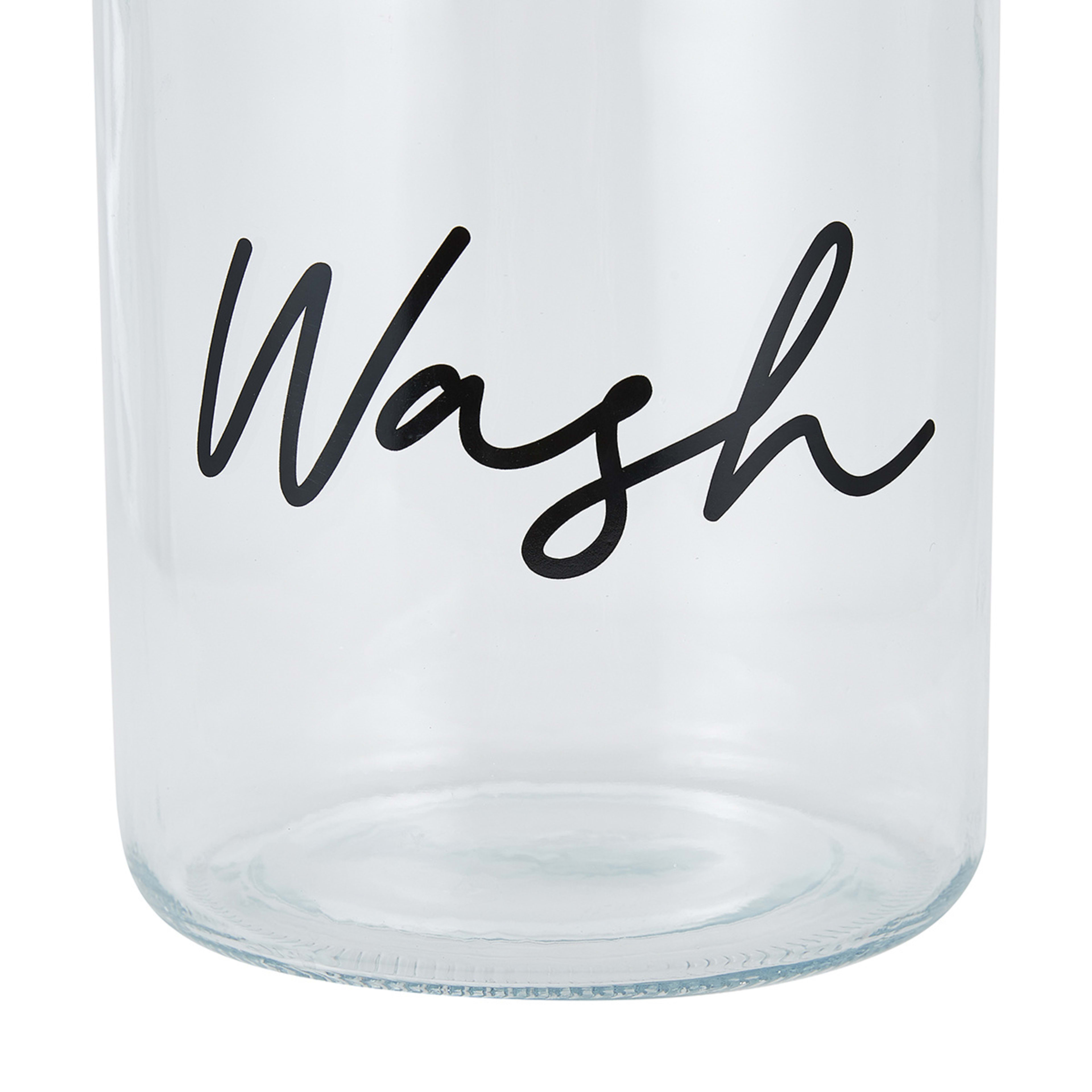 4.4L Glass Wash Jar with Bamboo Lid Kmart