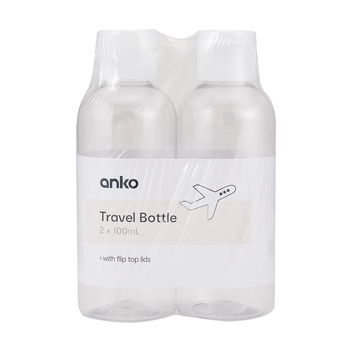 2 Pack Flip Travel Bottles Kmart