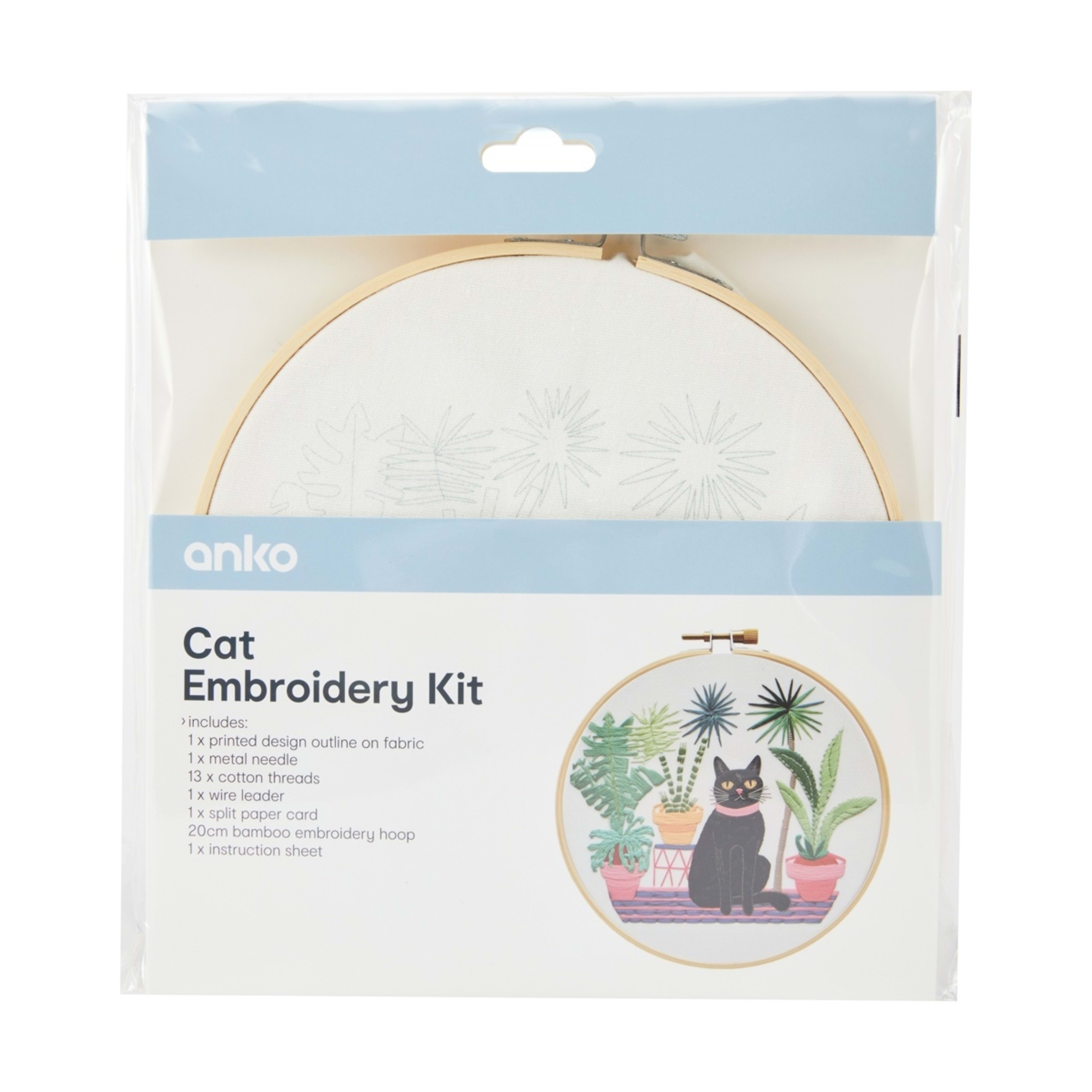 1 Cat Embroidery Kit, 1 of 3