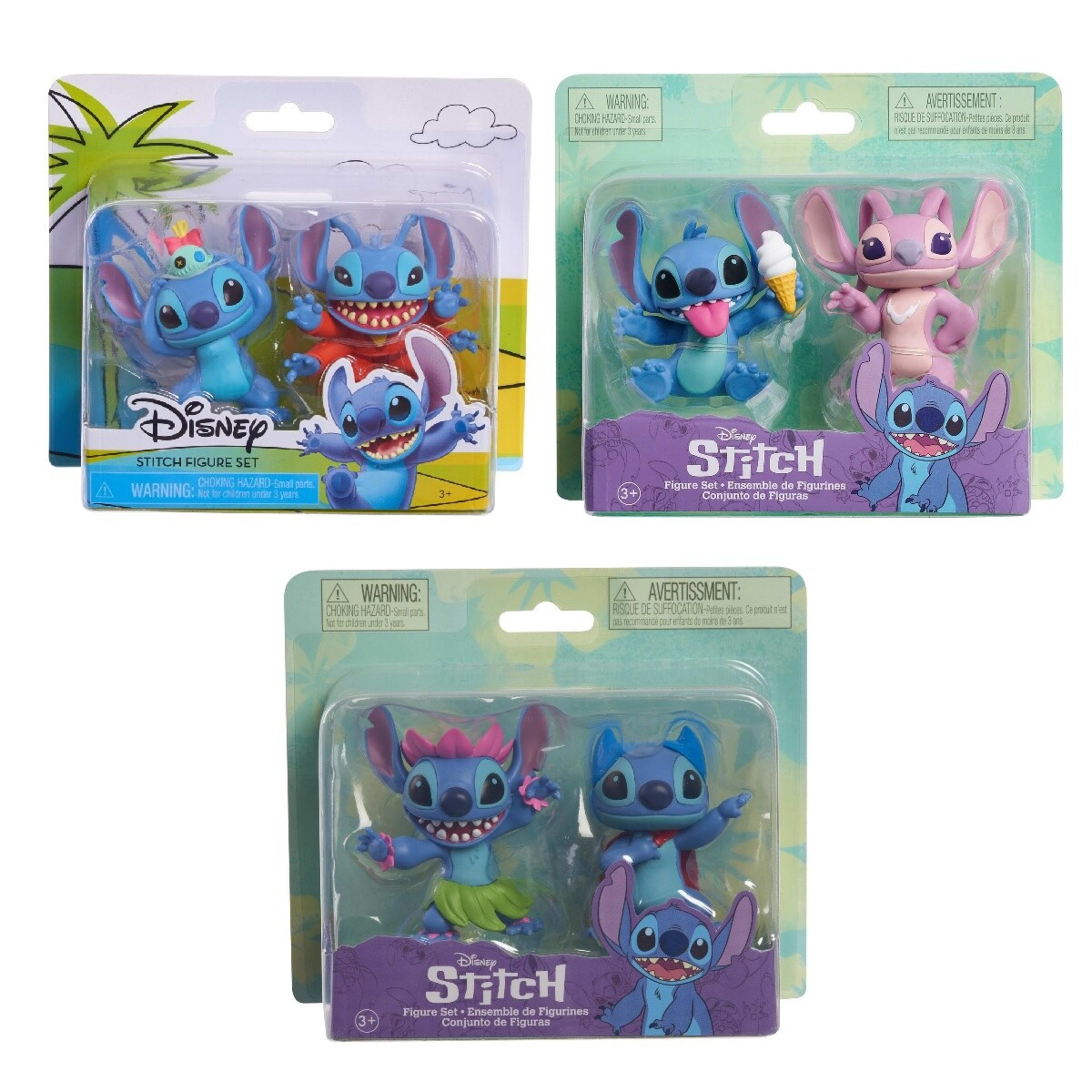 1 2 Pack 8cm Disney Stitch Figure Set - Assorted