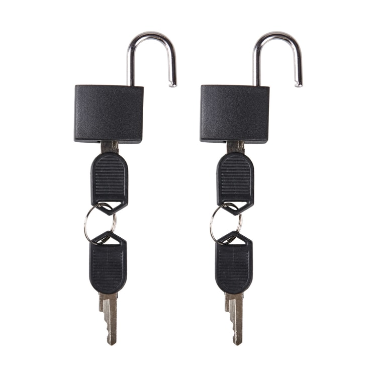 2 Key Travel Locks Black Kmart