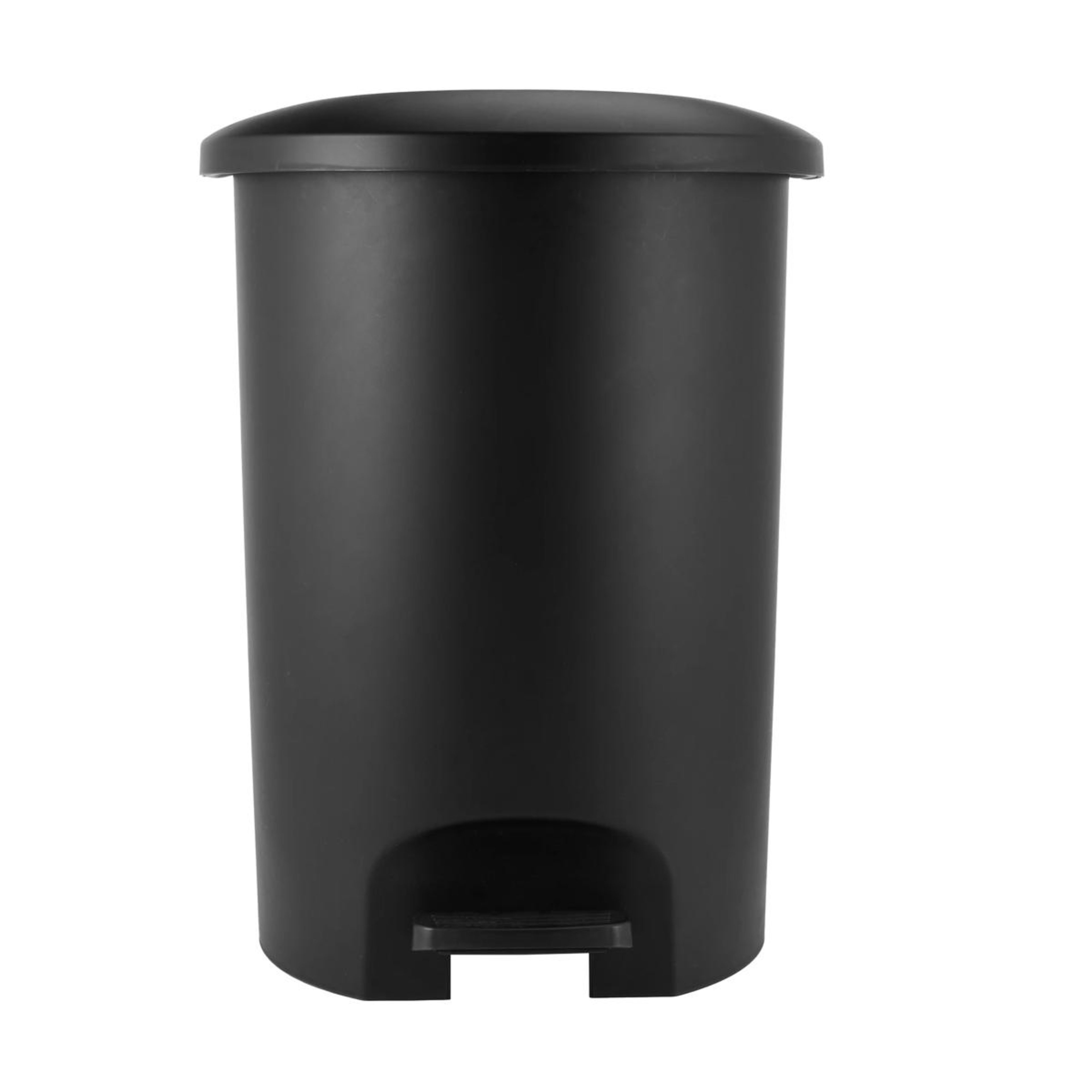 1 50L Plastic Rubbish Bin - Black, 1 of 5