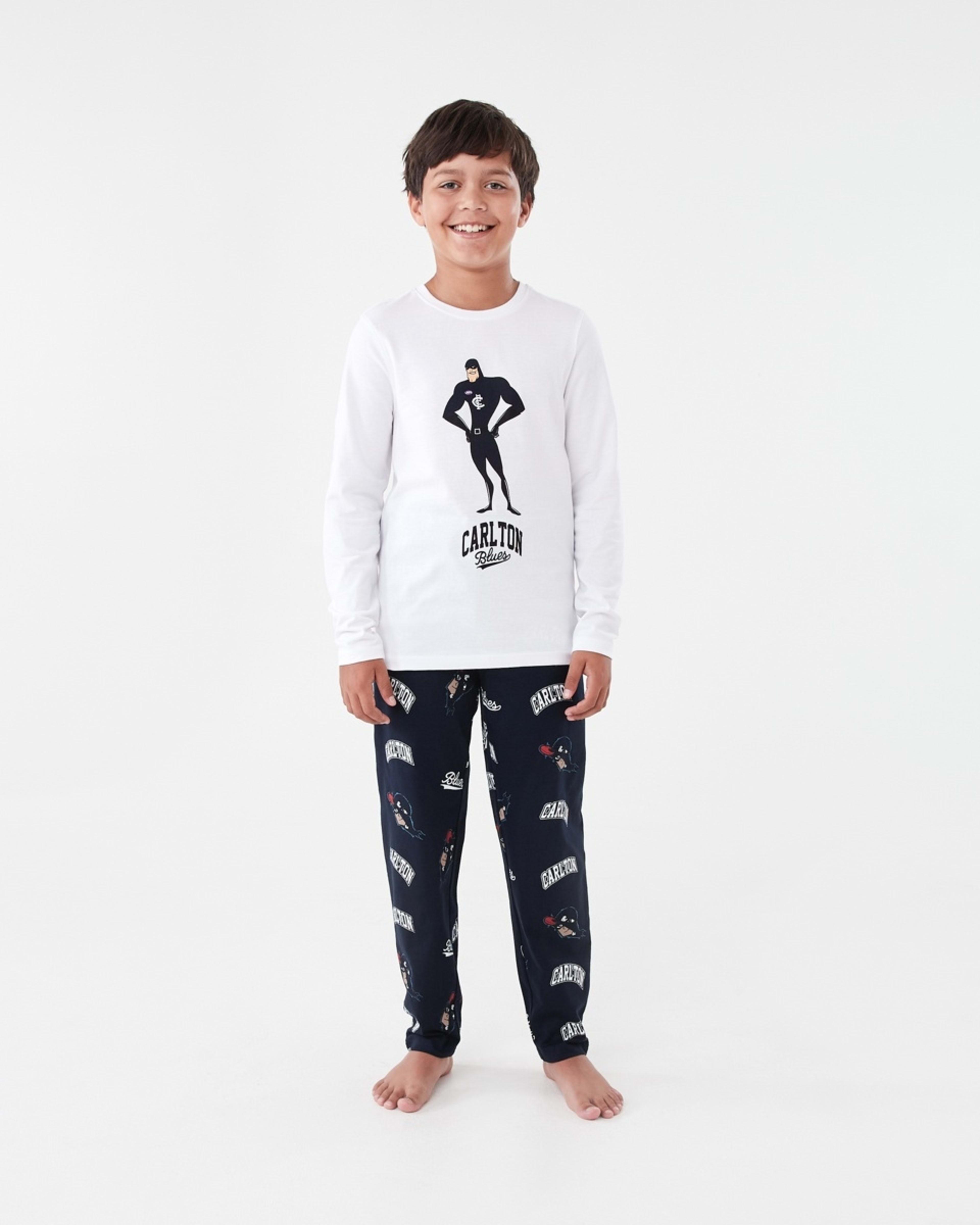 1 Official AFL Kids Pyjama Set Carlton, 1 of 9