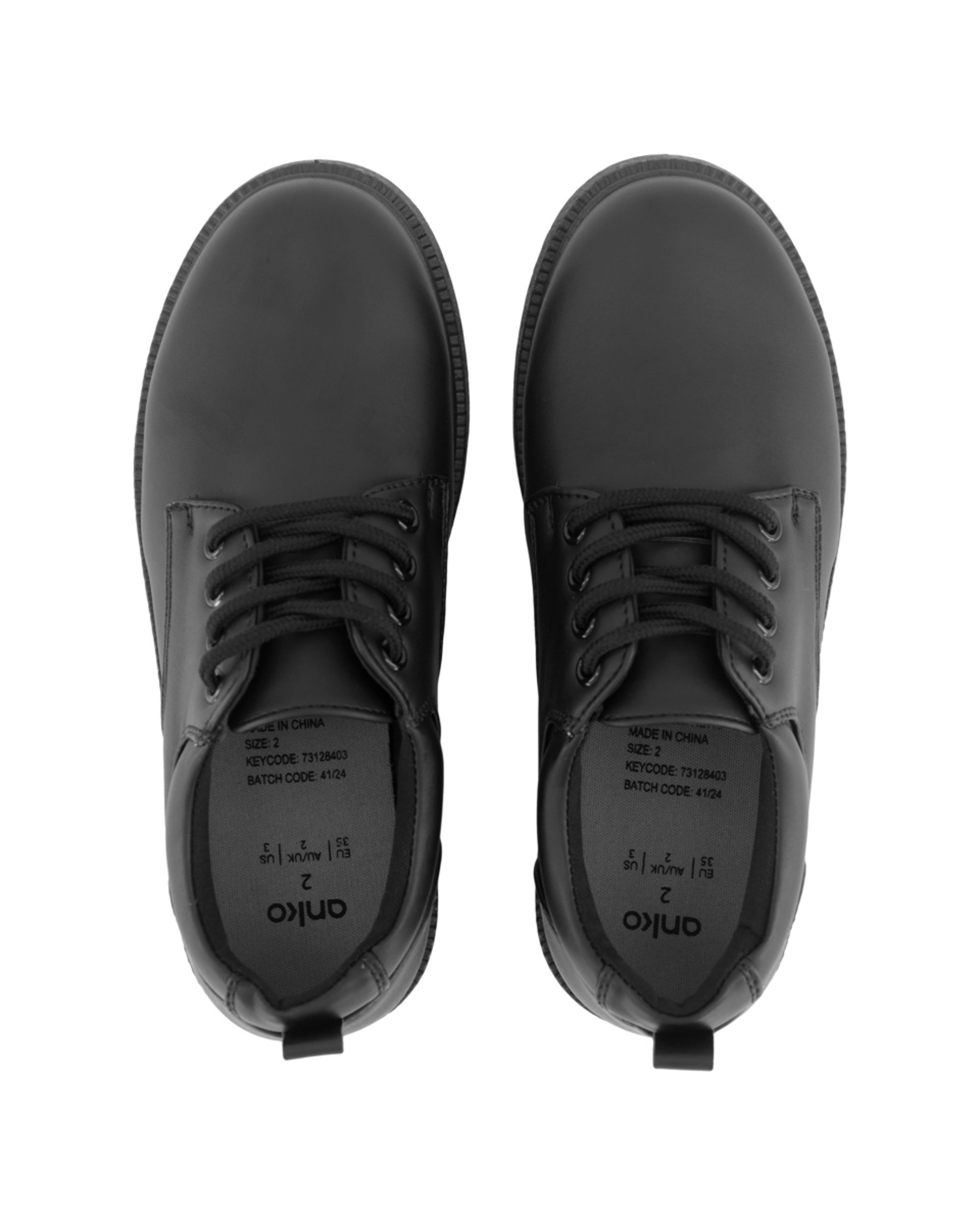 3 Senior Lace-Up School Shoes Black, 3 of 6