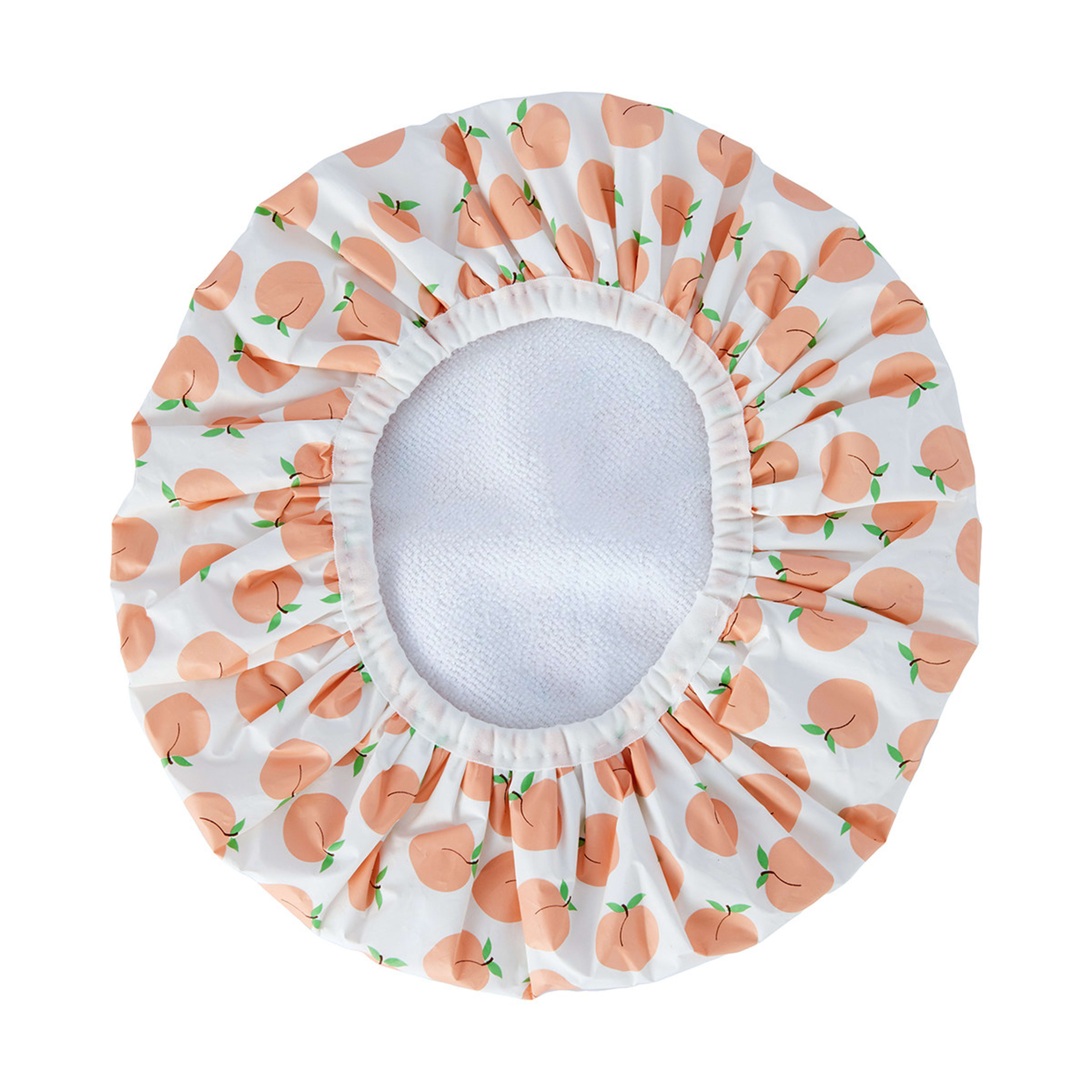 2 OXX Bodycare Waterproof Shower Cap - Peaches, 2 of 4