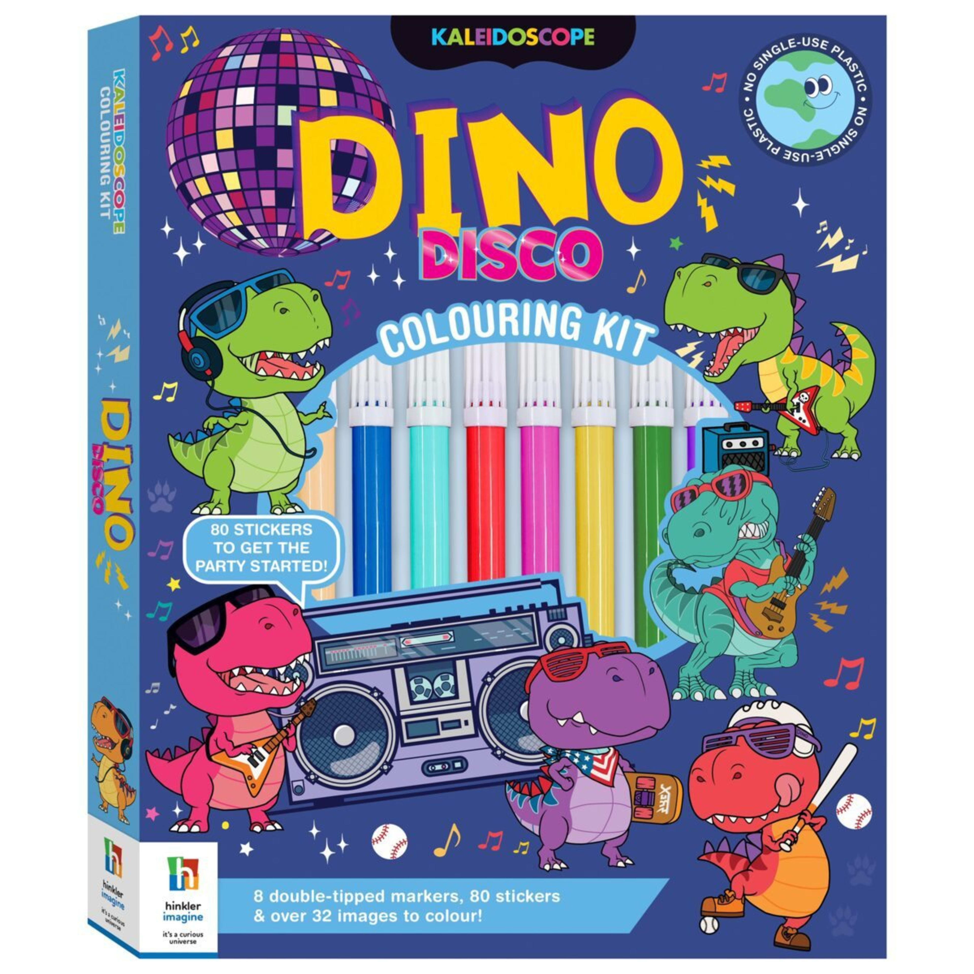 1 Kaleidoscope Colouring Kit: Dino Disco - Book