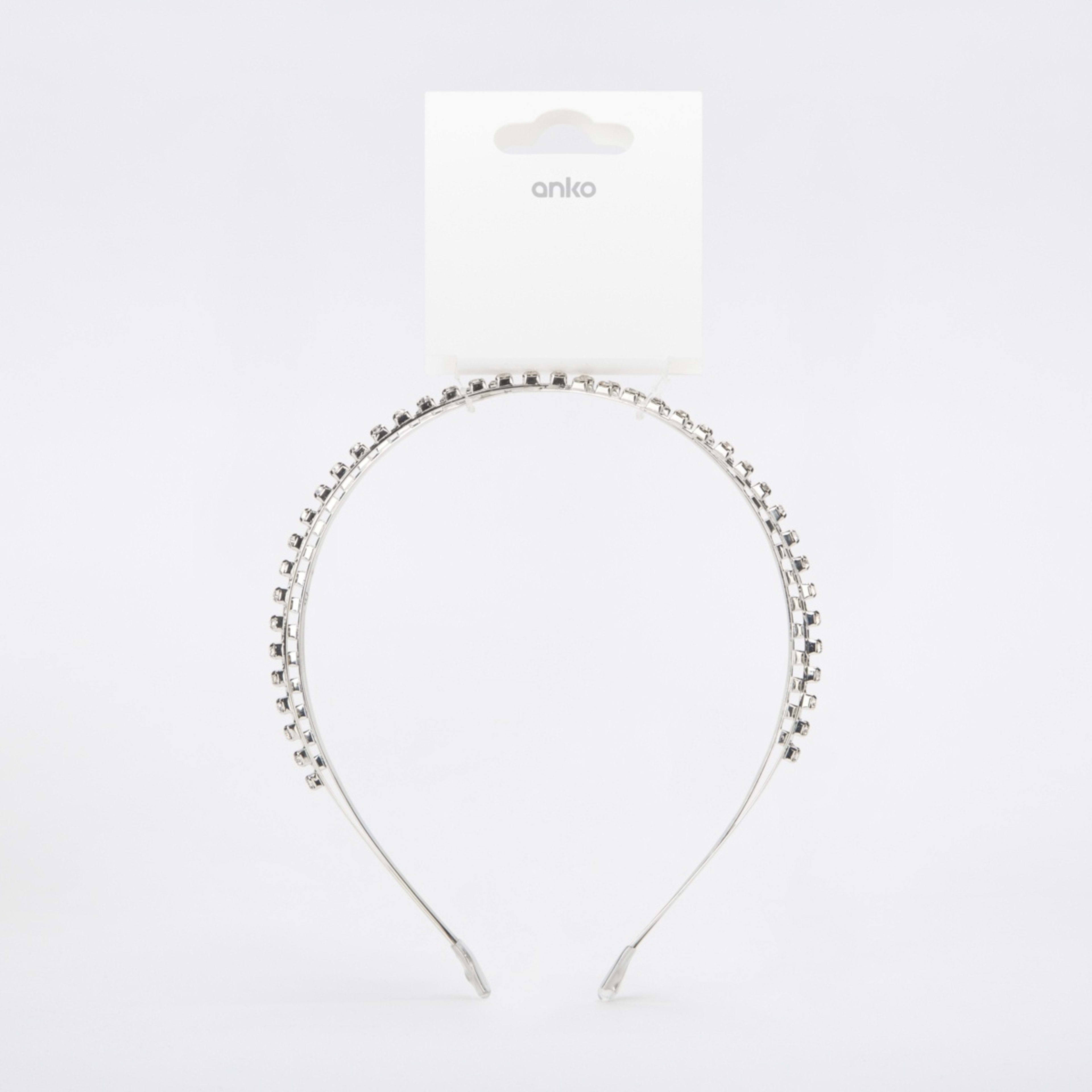 Crossover Headband Silver Tone Kmart