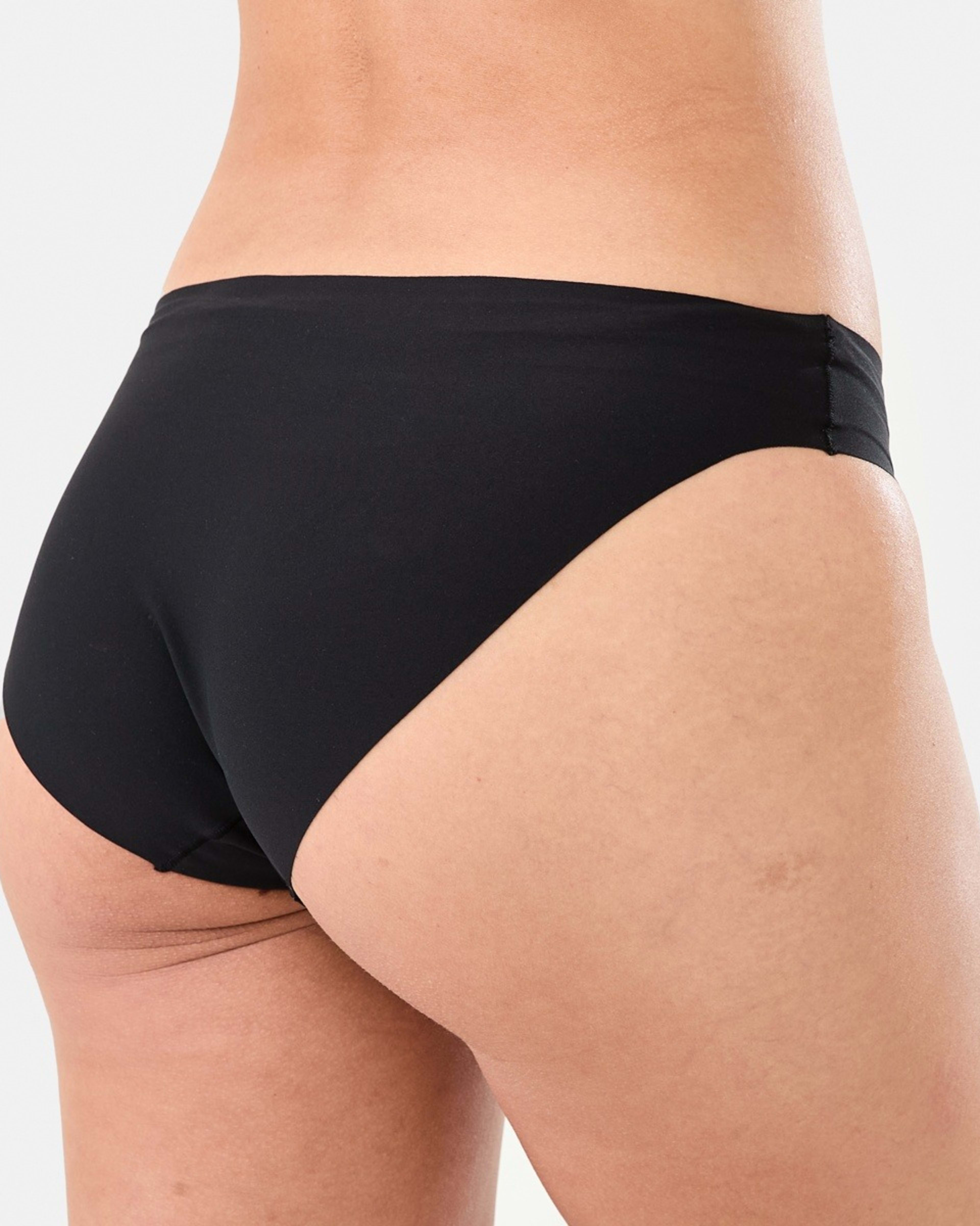 3 3 Pack No Show Bikini Briefs BLACK, 3 of 6