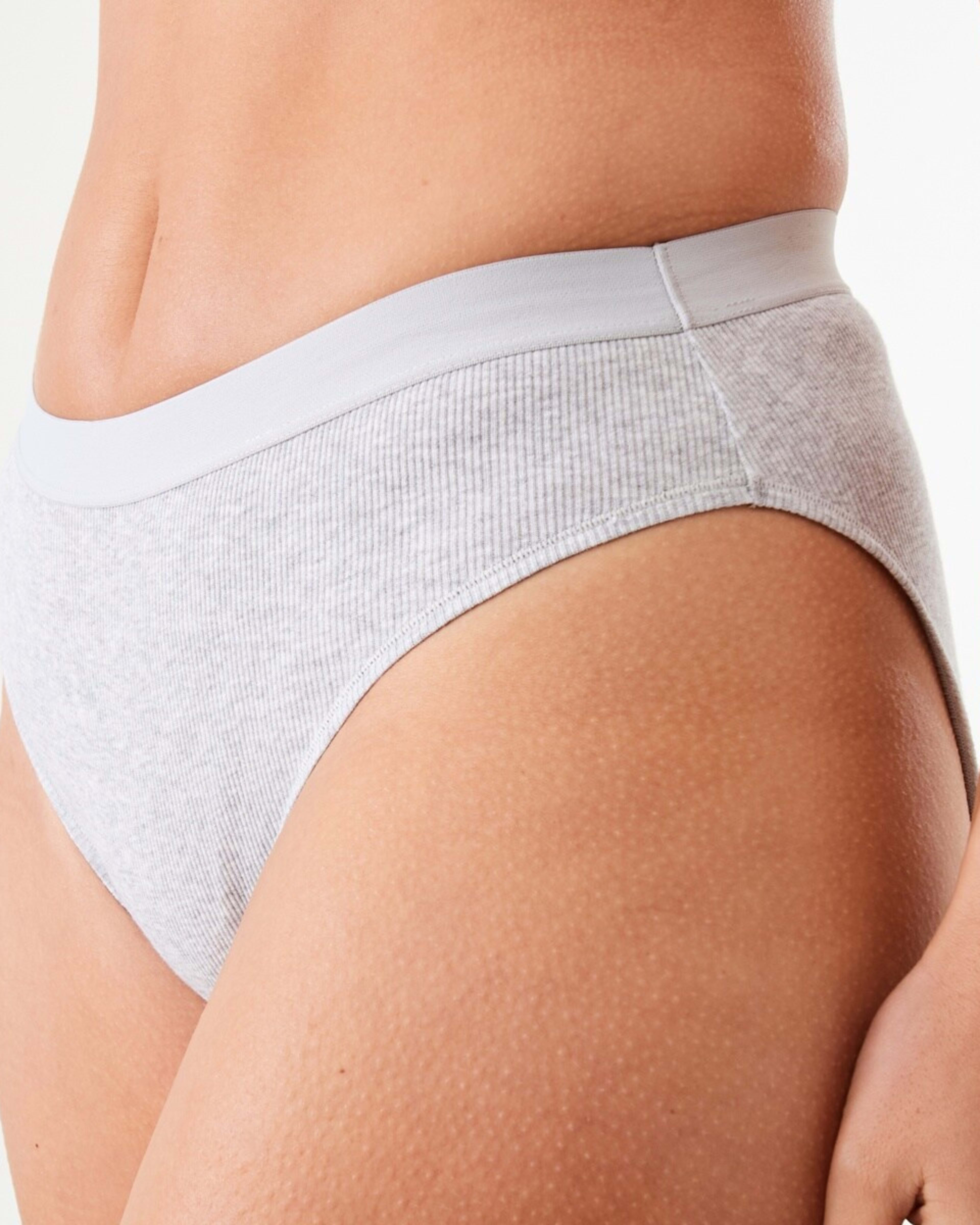 2 Ribbed Bikini Briefs Slvr Marle, 2 of 4