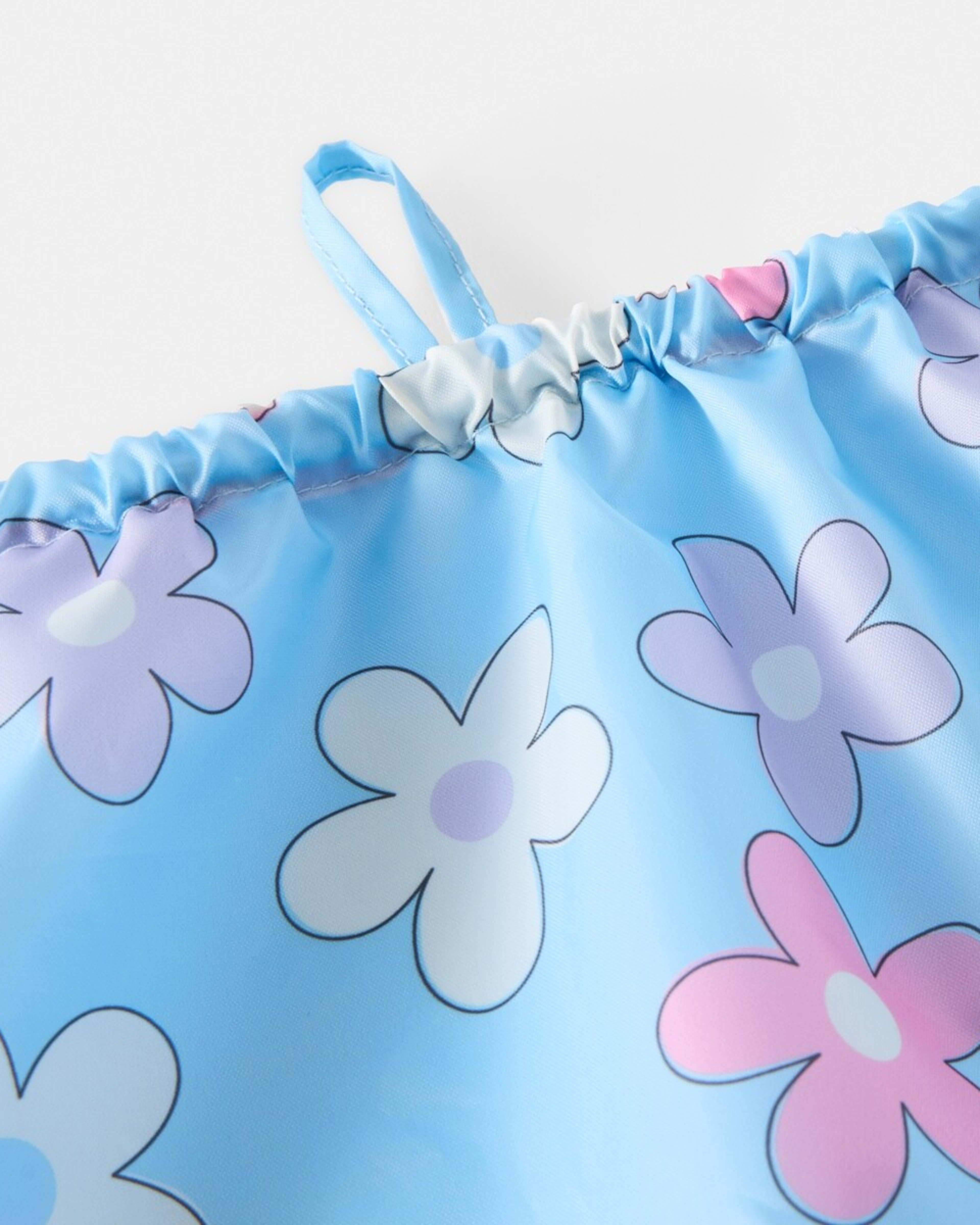 3 Drawstring Bag Blue Flower, 3 of 4