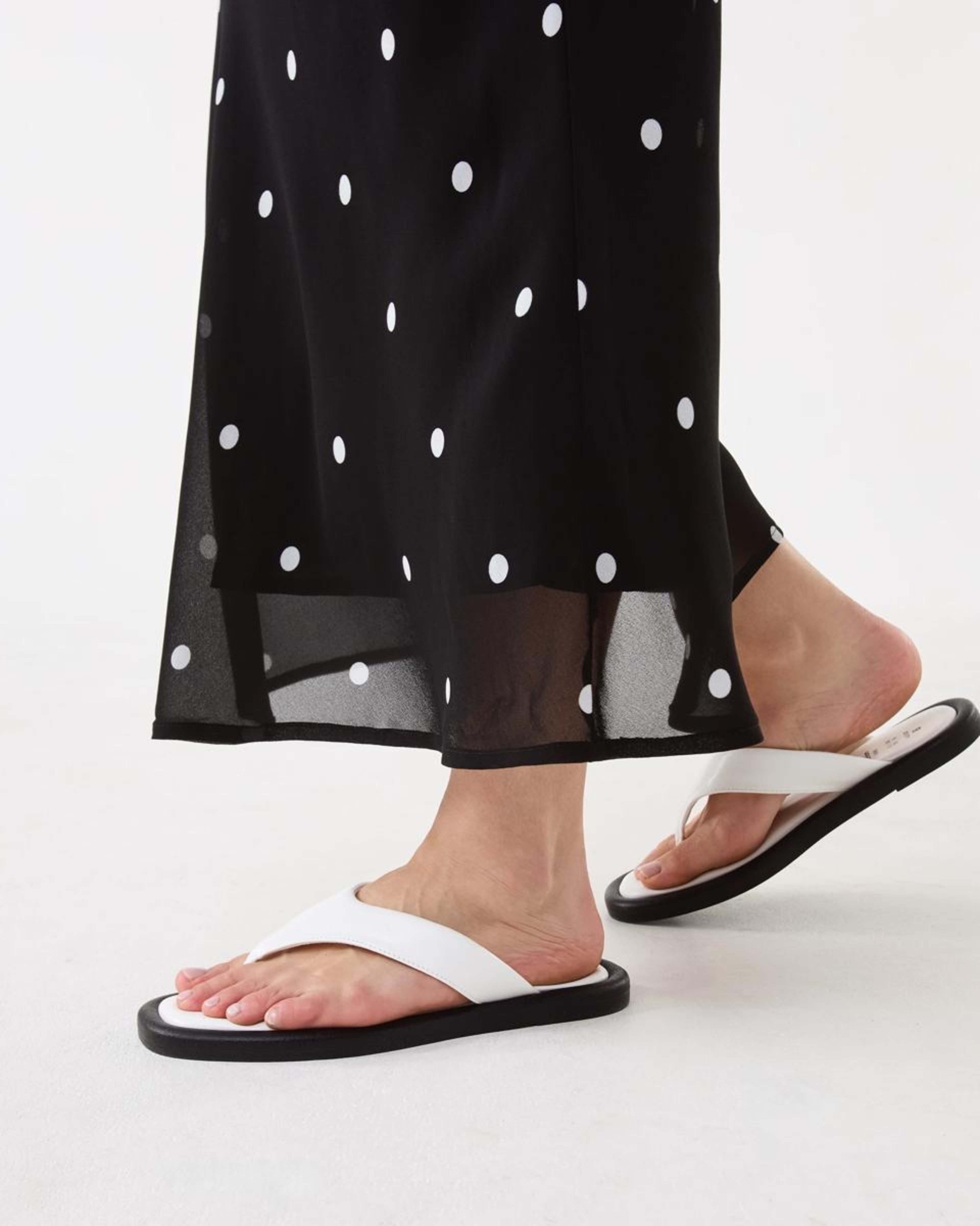 5 Chiffon Slip Midi Skirt Black Spot, 5 of 6