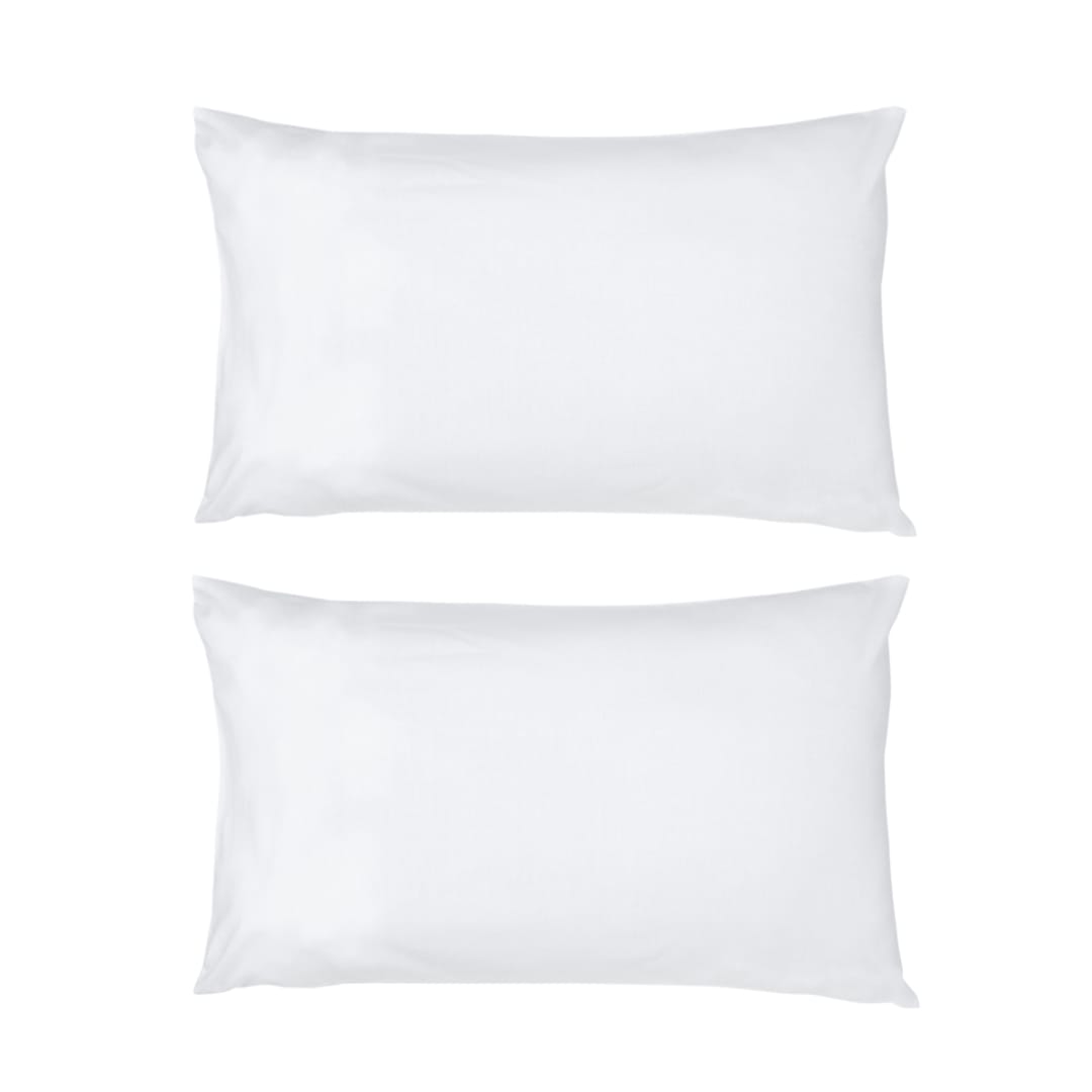 2 Pack 180 Thread Count Standard Pillowcases White Kmart