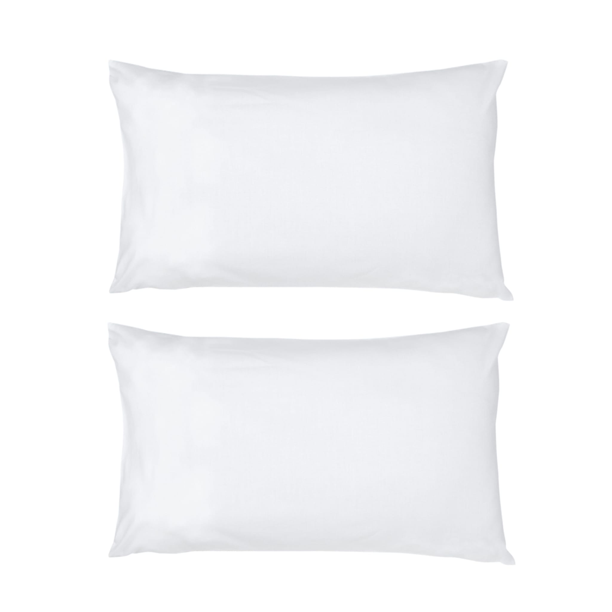 2 Pack 180 Thread Count Standard Pillowcases White Kmart