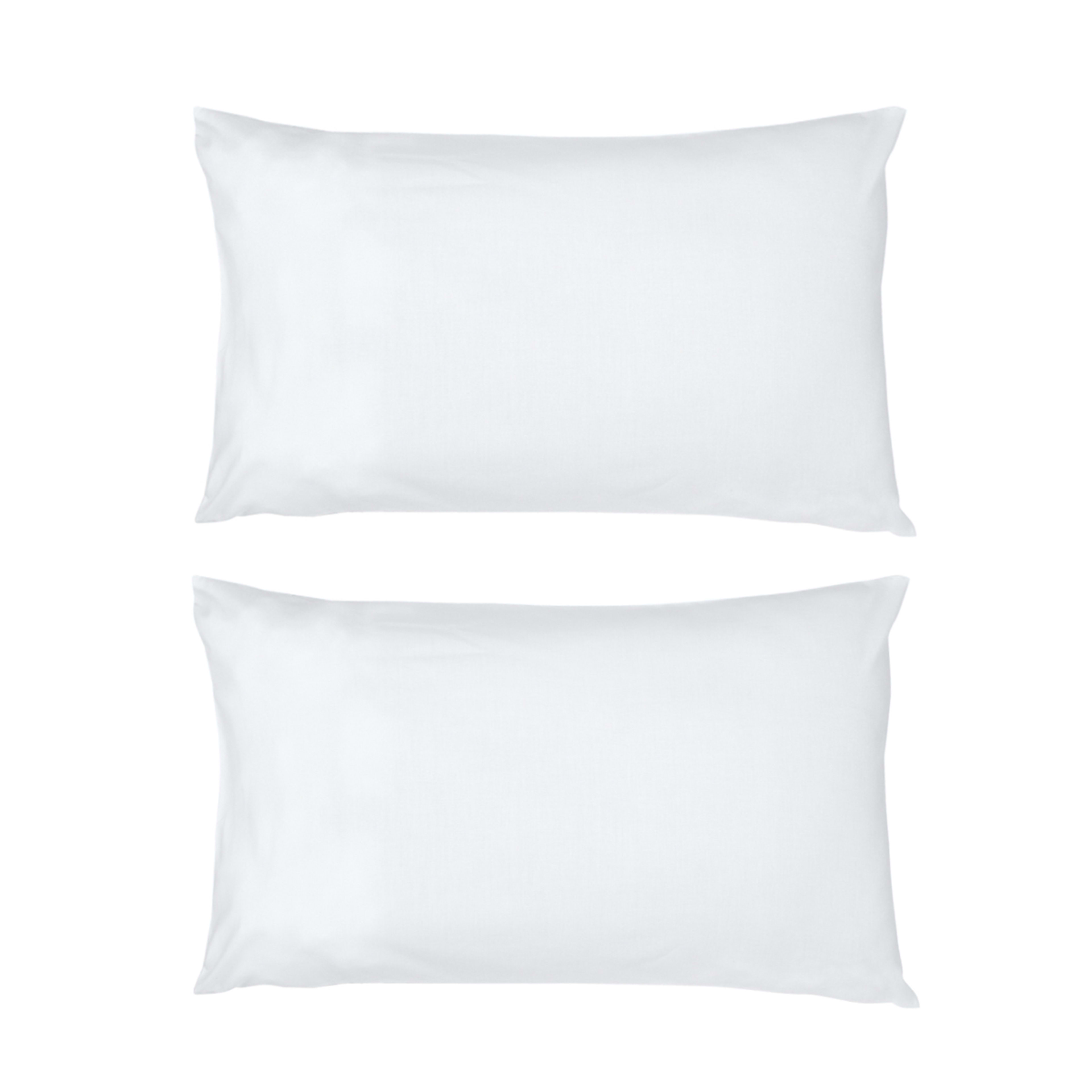 2 Pack 180 Thread Count Standard Pillowcases White Kmart