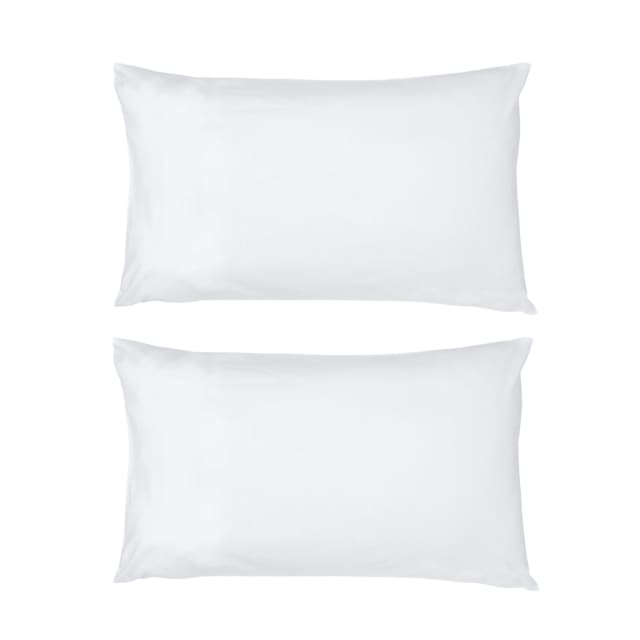 2 Pack 180 Thread Count Standard Pillowcases White Kmart