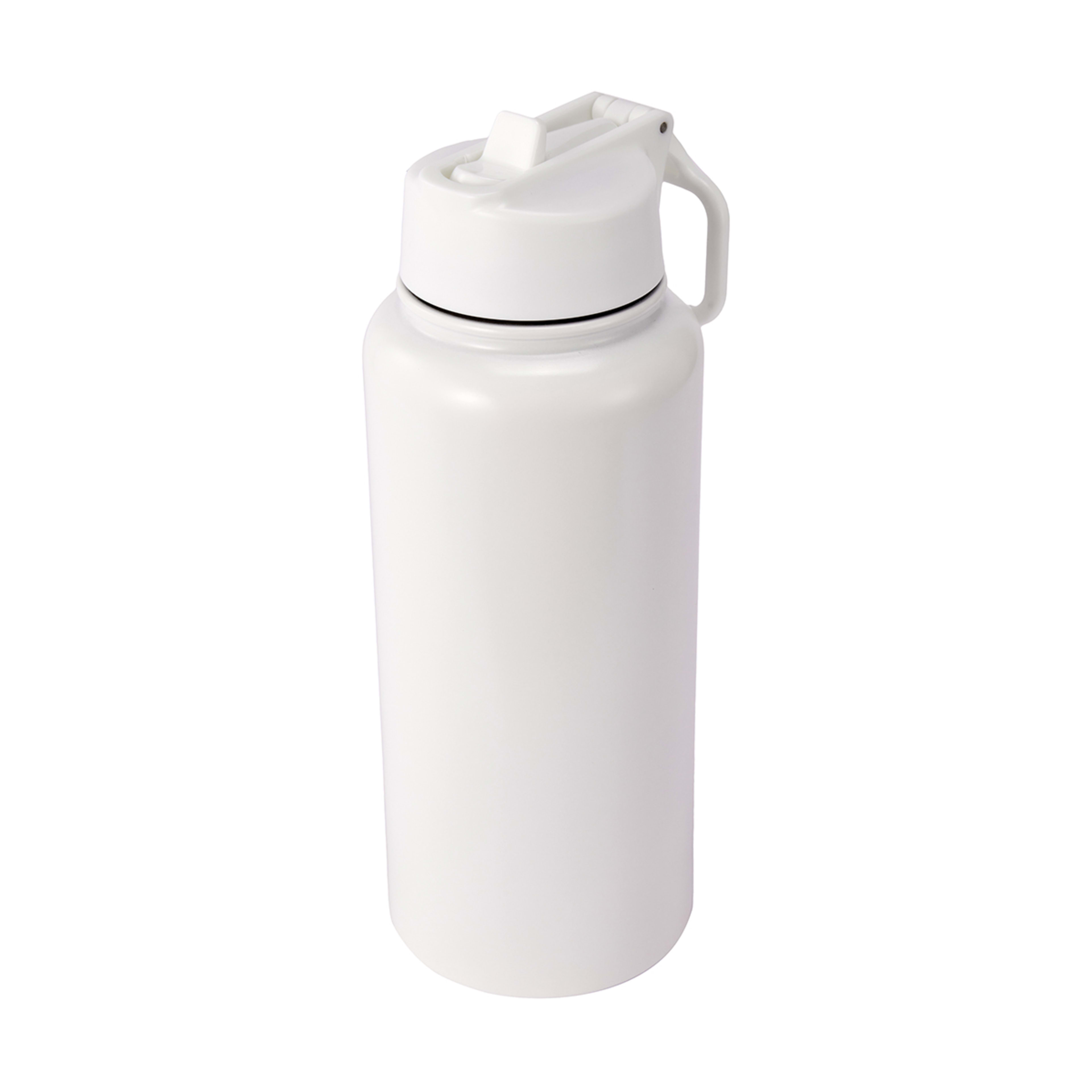 960ml White Double Wall Insulated Cylinder Drink Bottle - Kmart