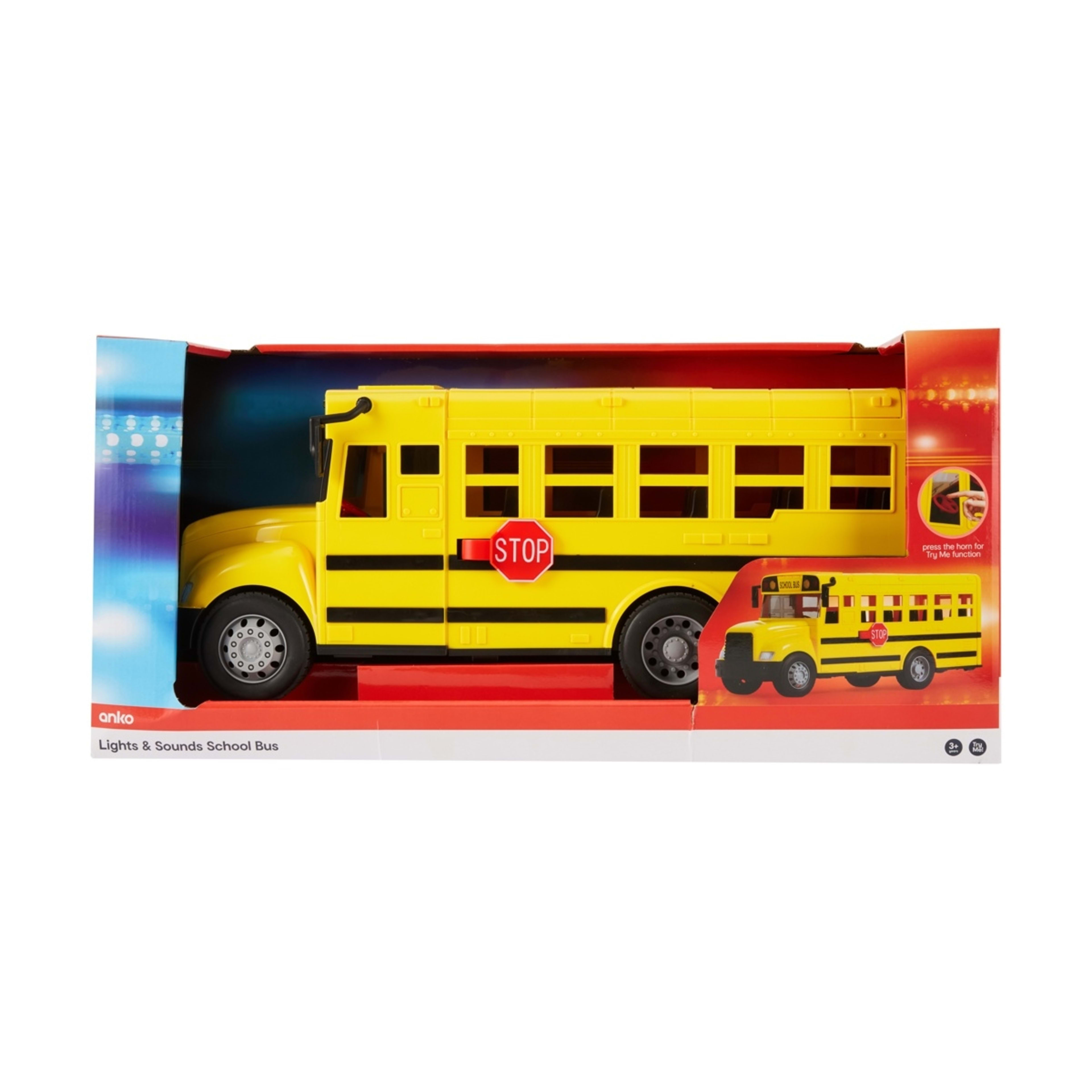 1 Lights and Sounds School Bus Toy