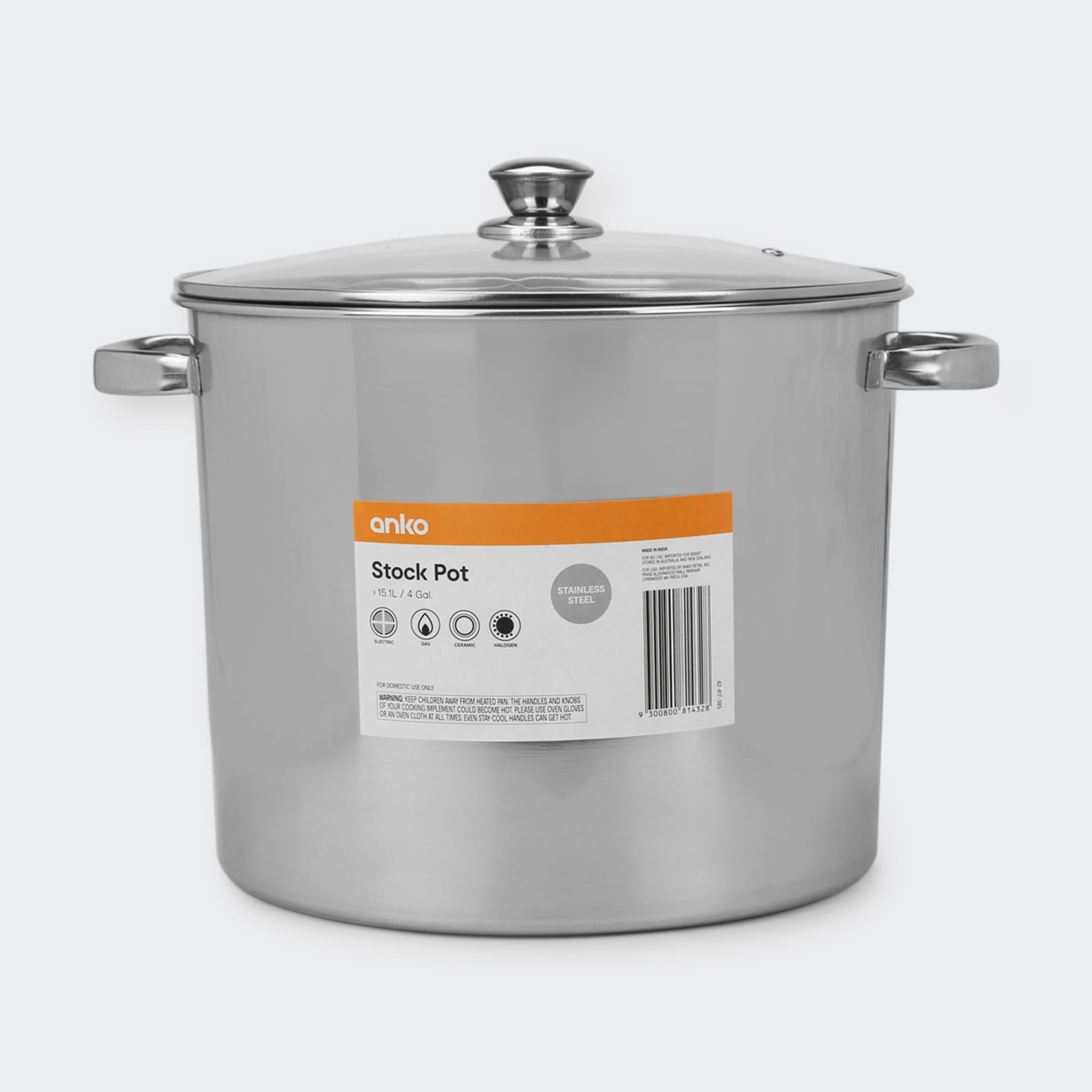 15L Stainless Steel Stock Pot Kmart