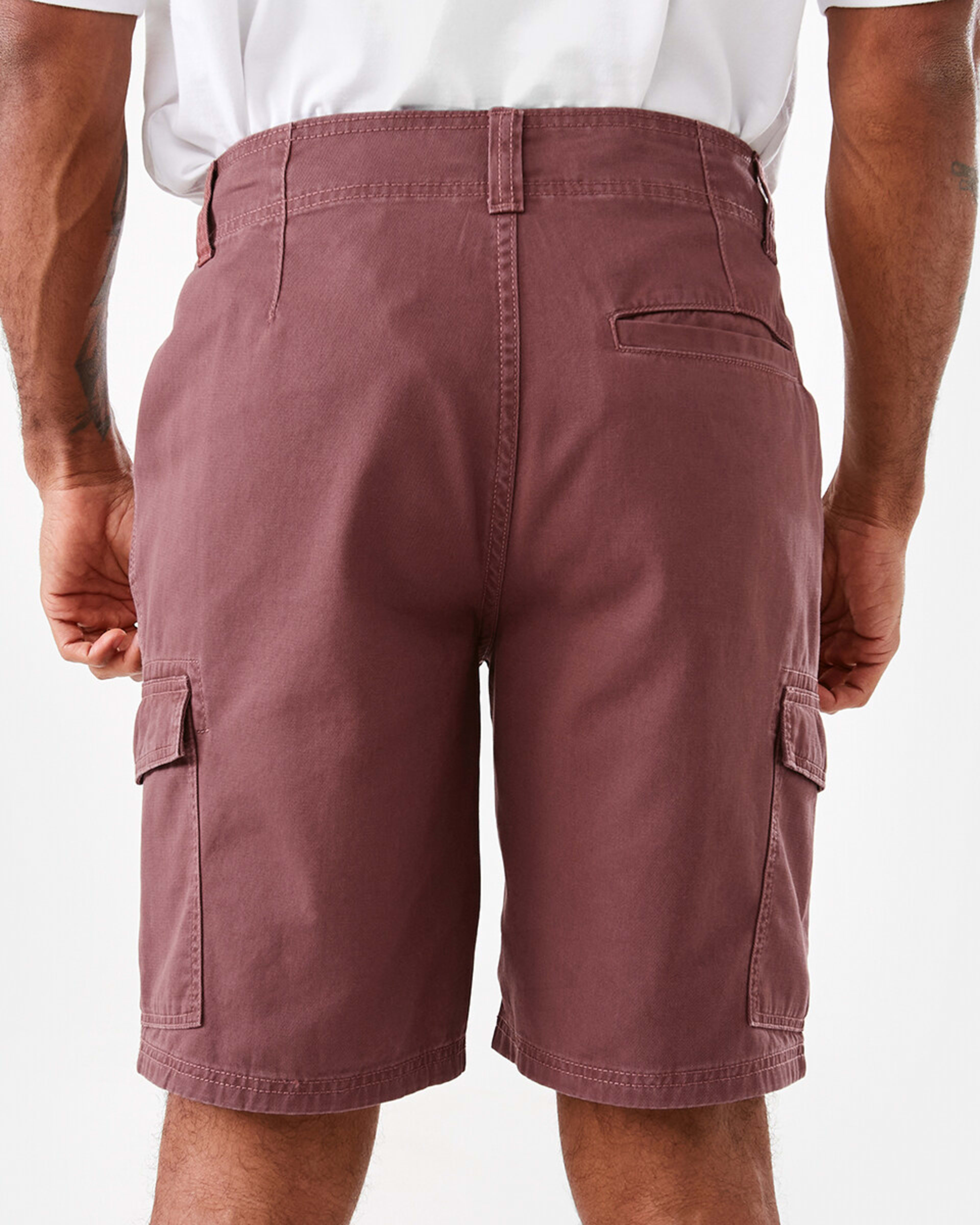 3 Fixed Waist Cargo Shorts Red Brick, 3 of 7