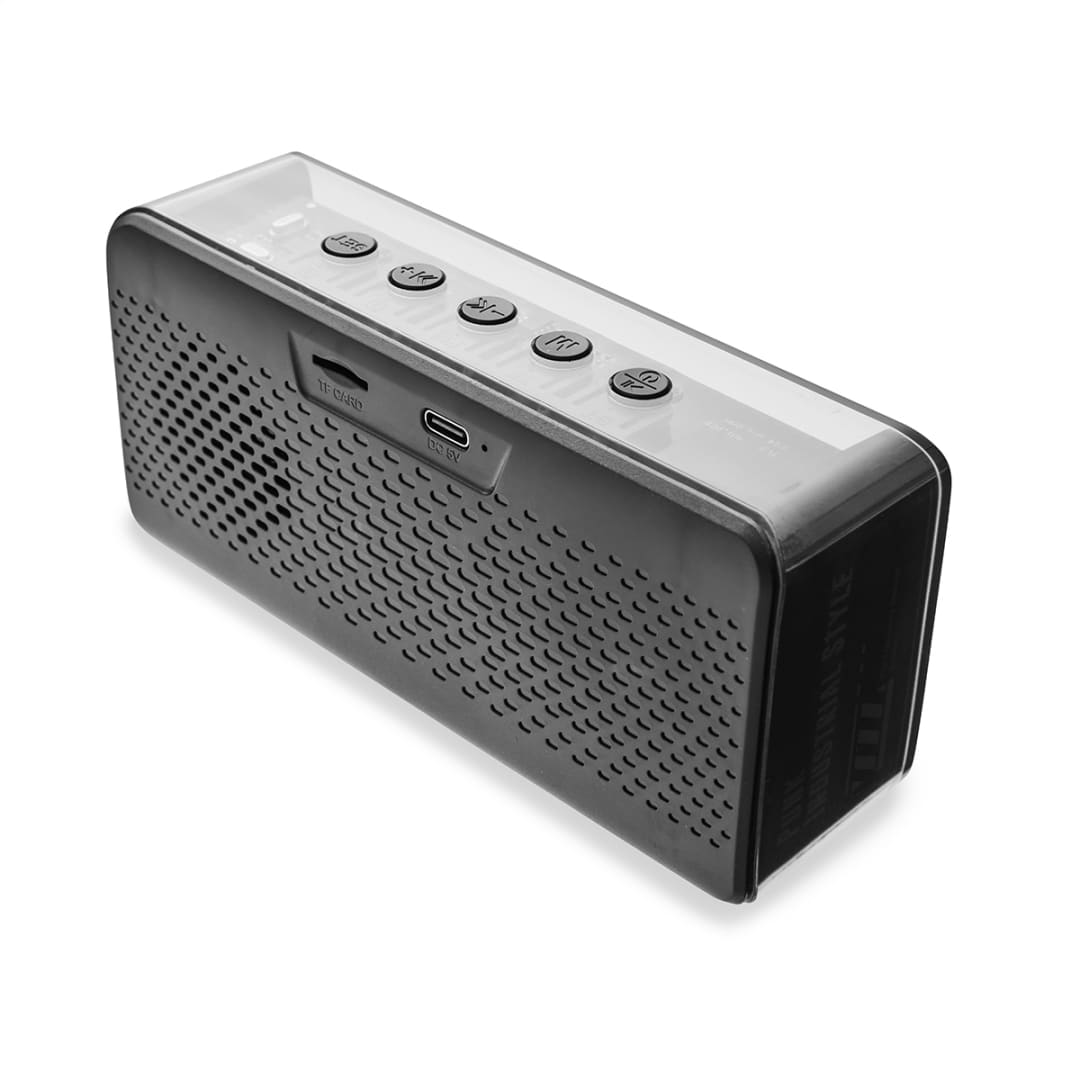Clock Radio Bluetooth Speaker Black Kmart