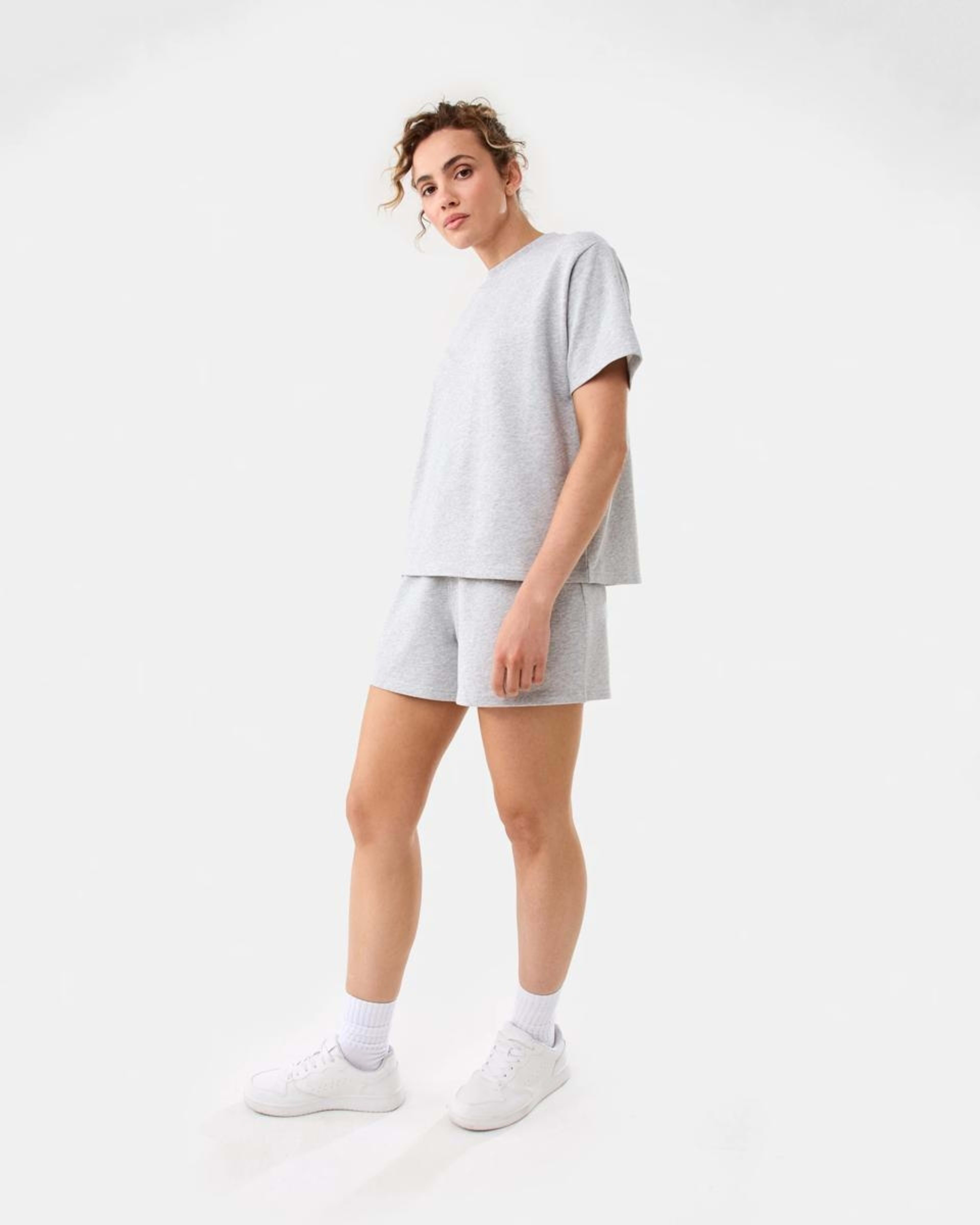 3 Active Womens Terry T-shirt SOFT GREY MARLE, 3 of 7