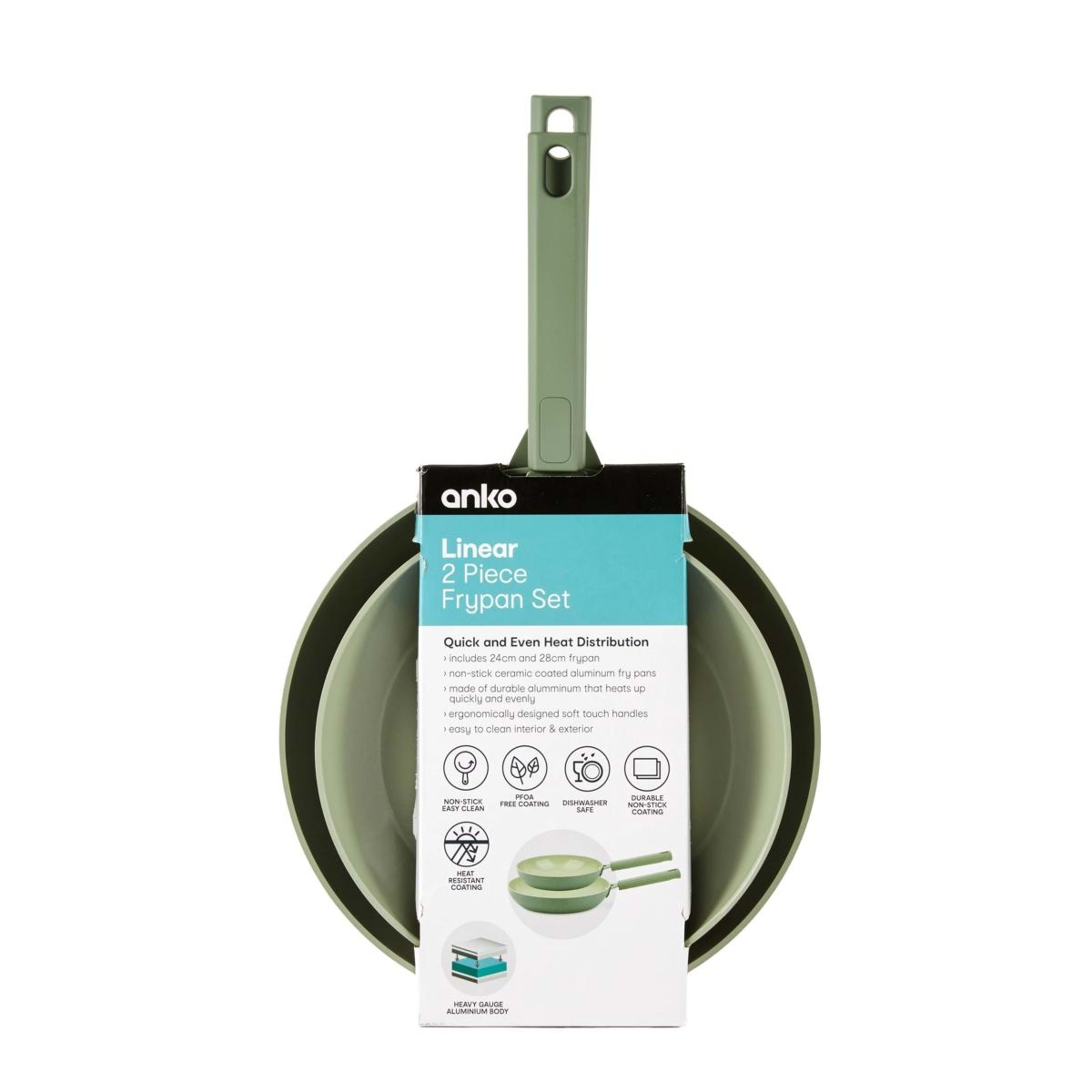 7 2 Piece Linear Frypan Set - Black, 7 of 7