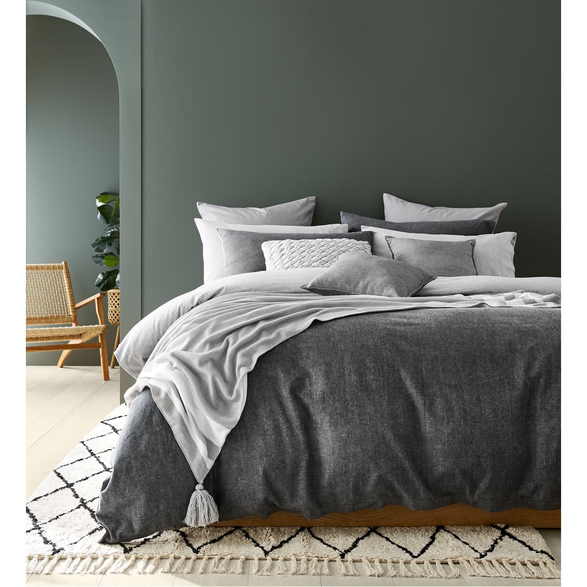 42cm Kira Cushion Grey Kmart